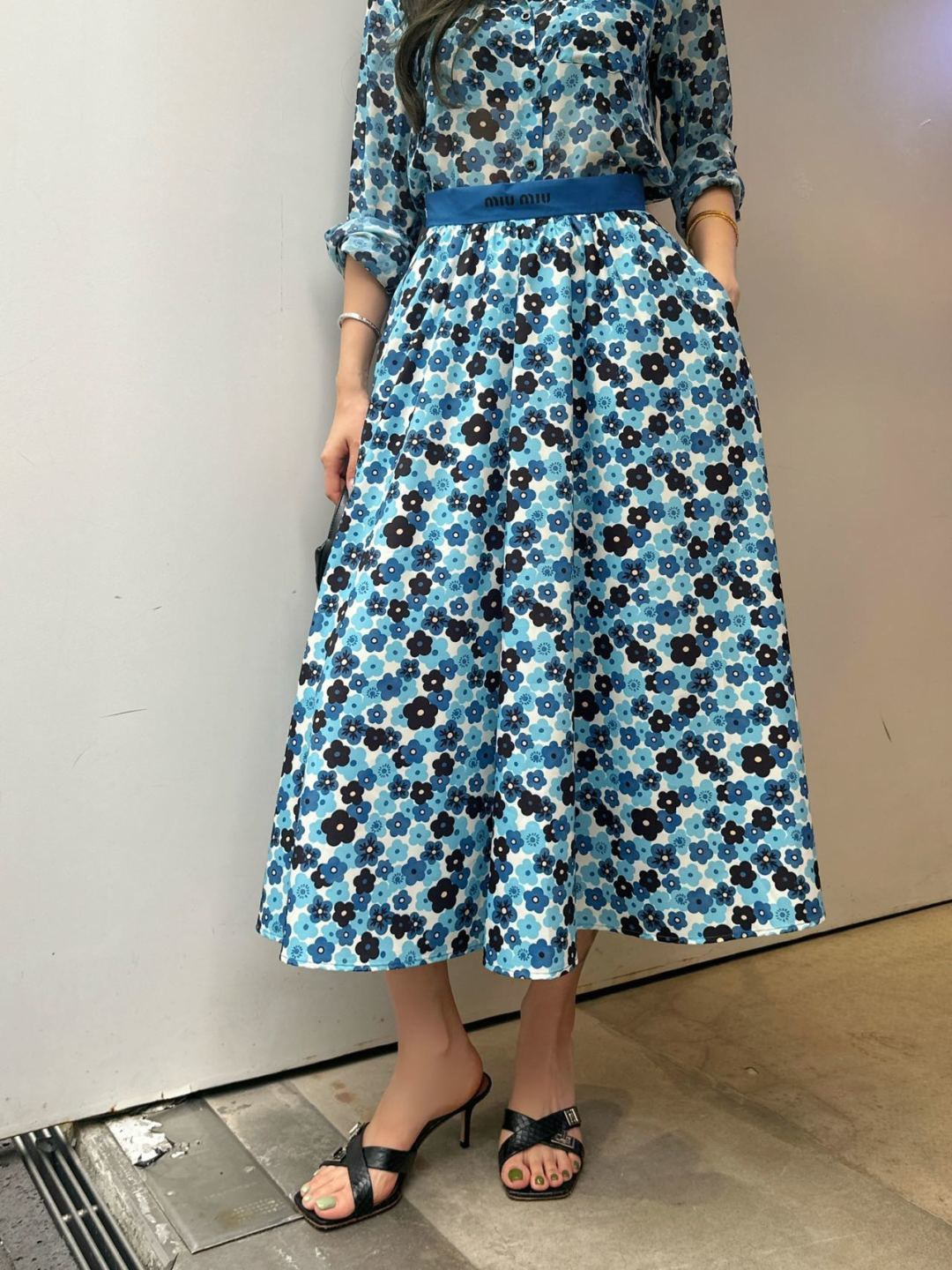 Miu 26ss print skirt