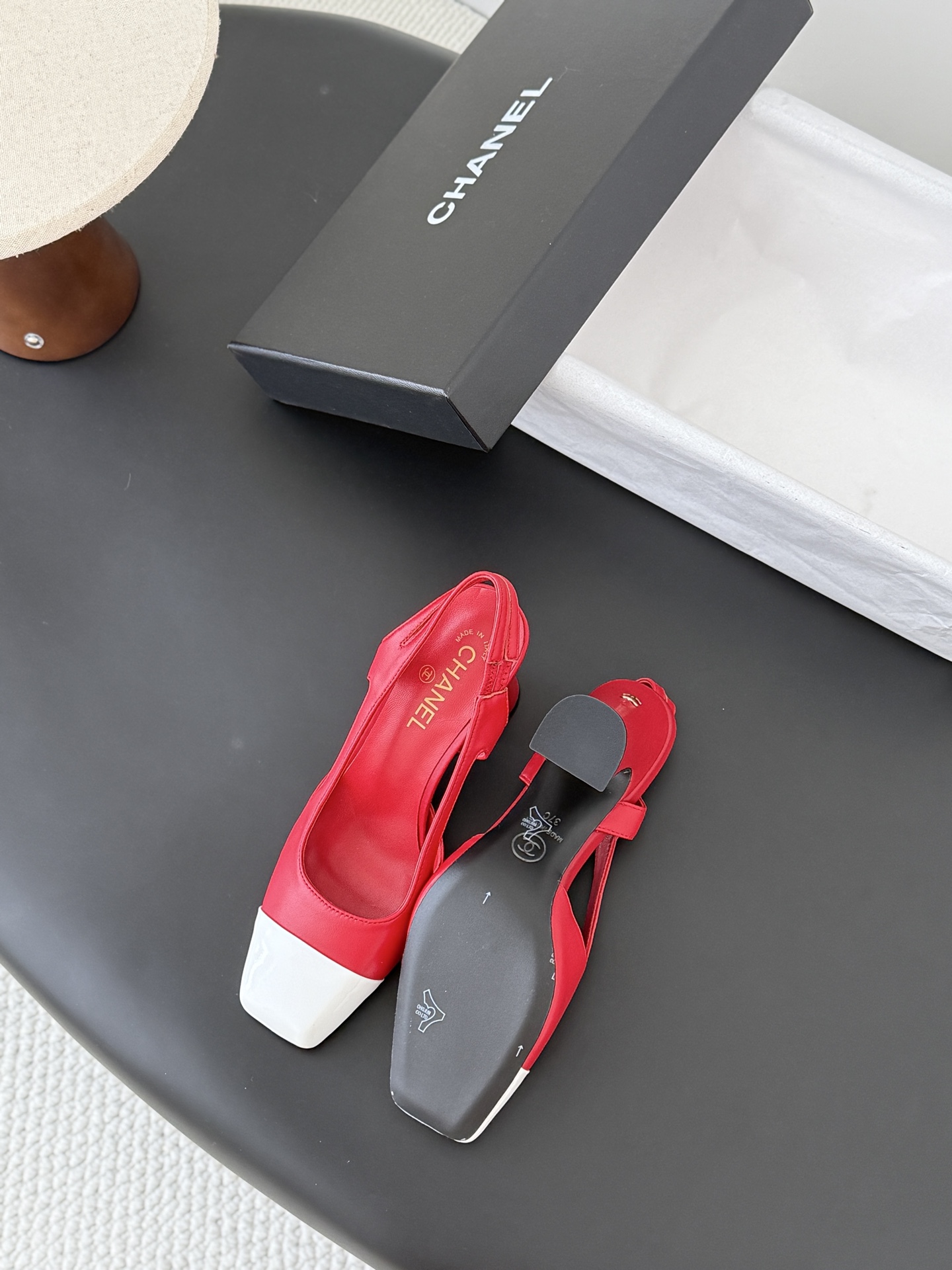 Chan 26K slingback heel mary janes