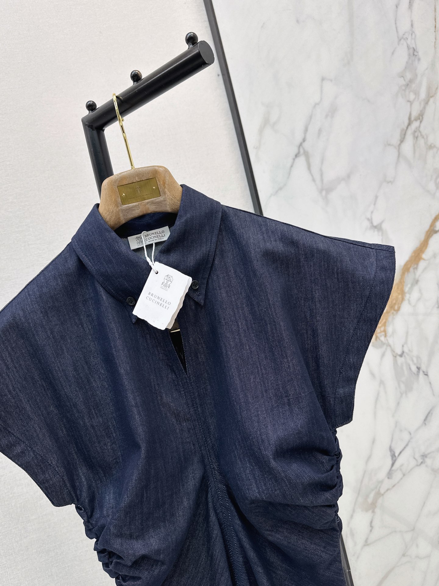 Brun 26ss denim folds dress