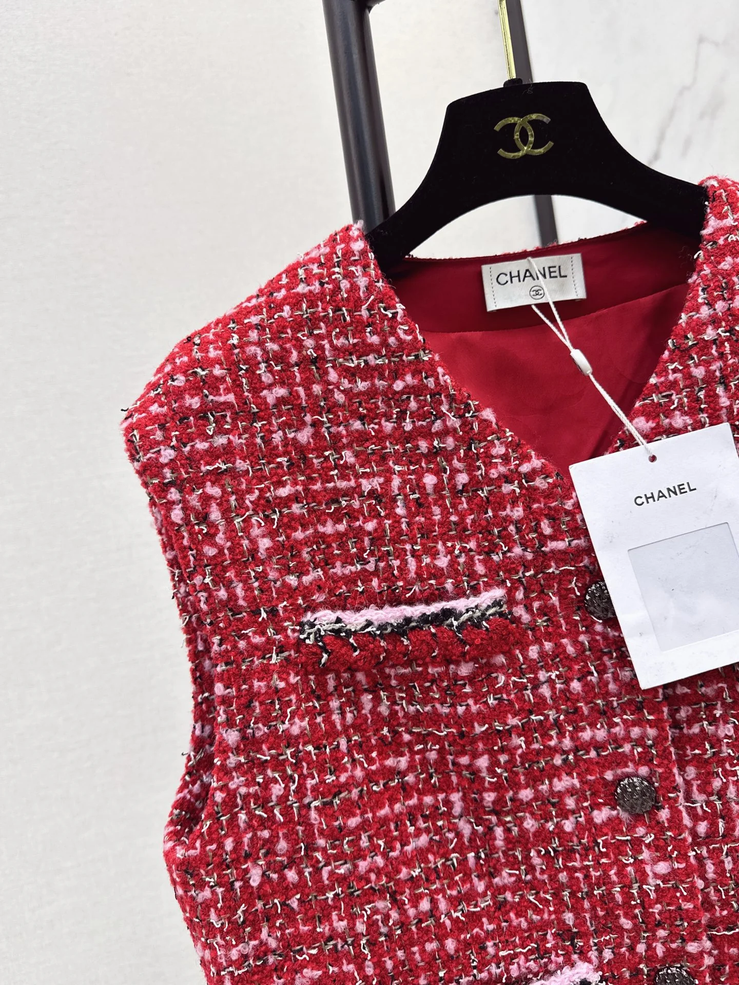 Chan 25fw tweed vest