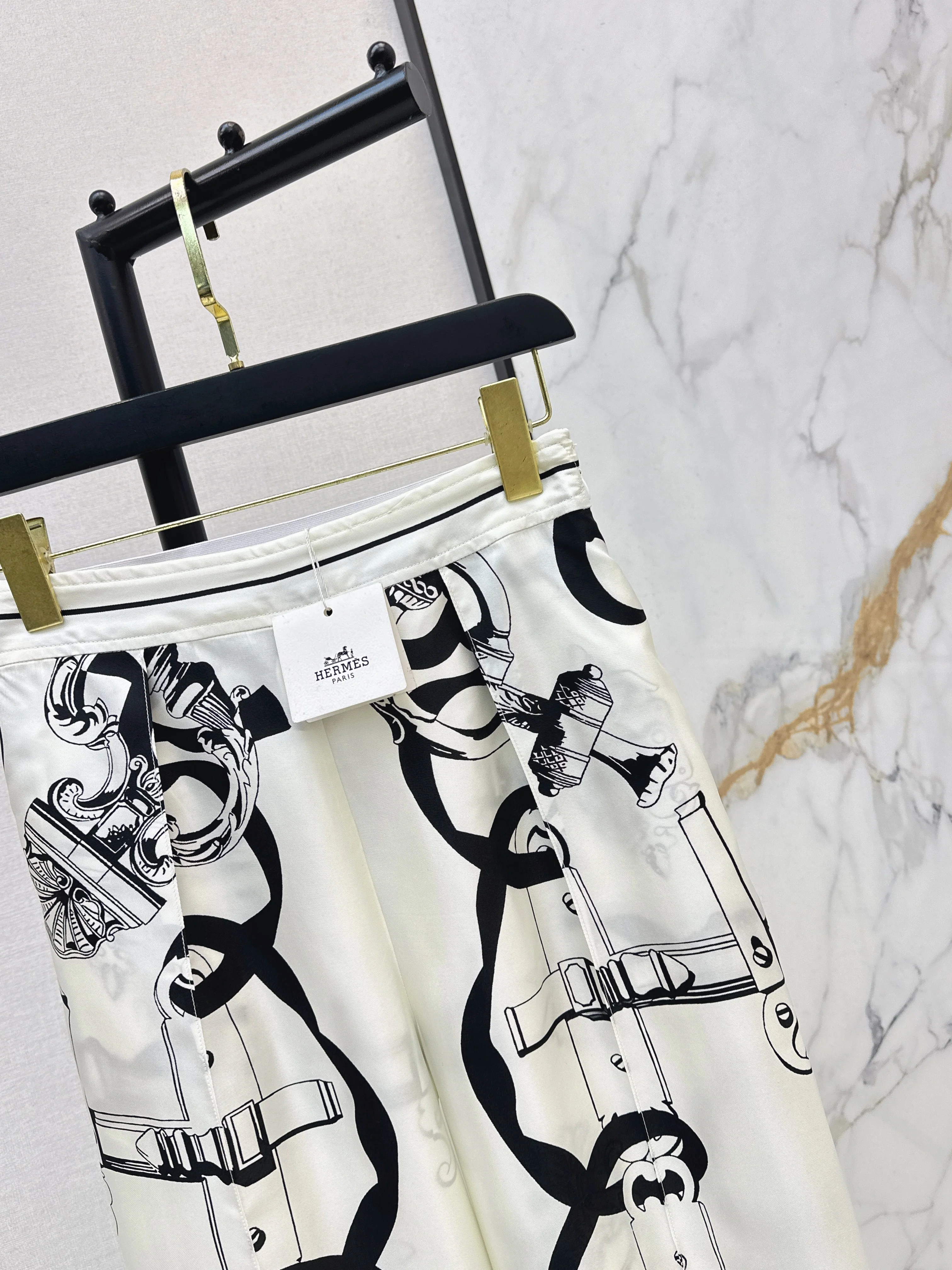 Herm 26ss print silk pants