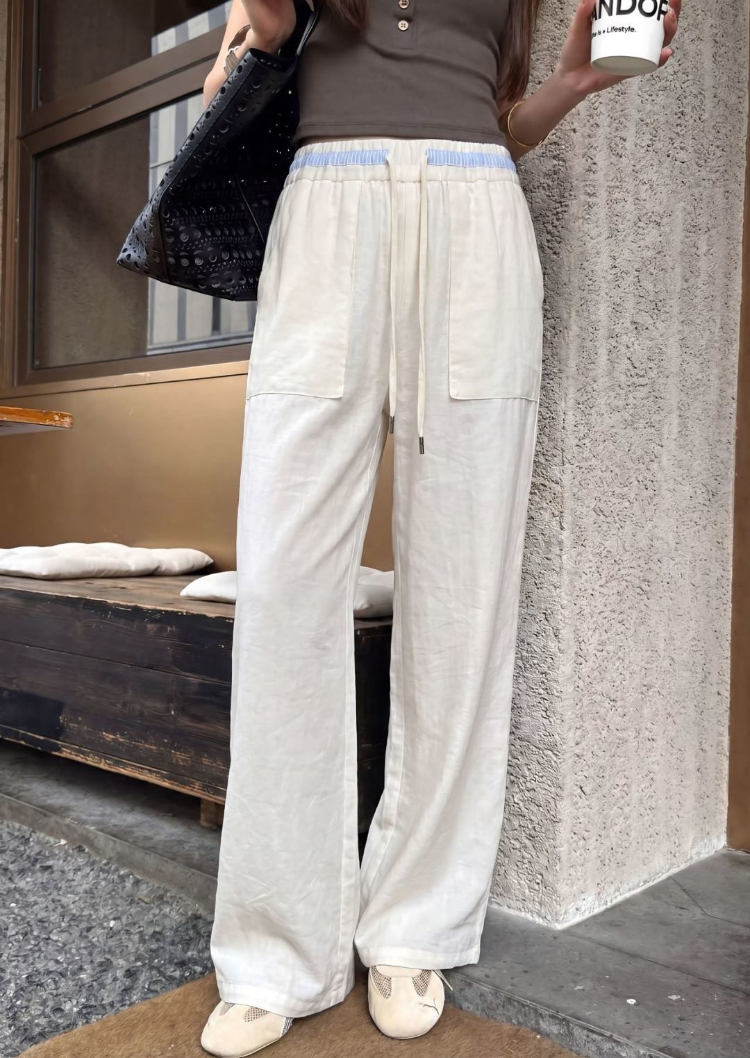 Miu 26ss straight-leg pants