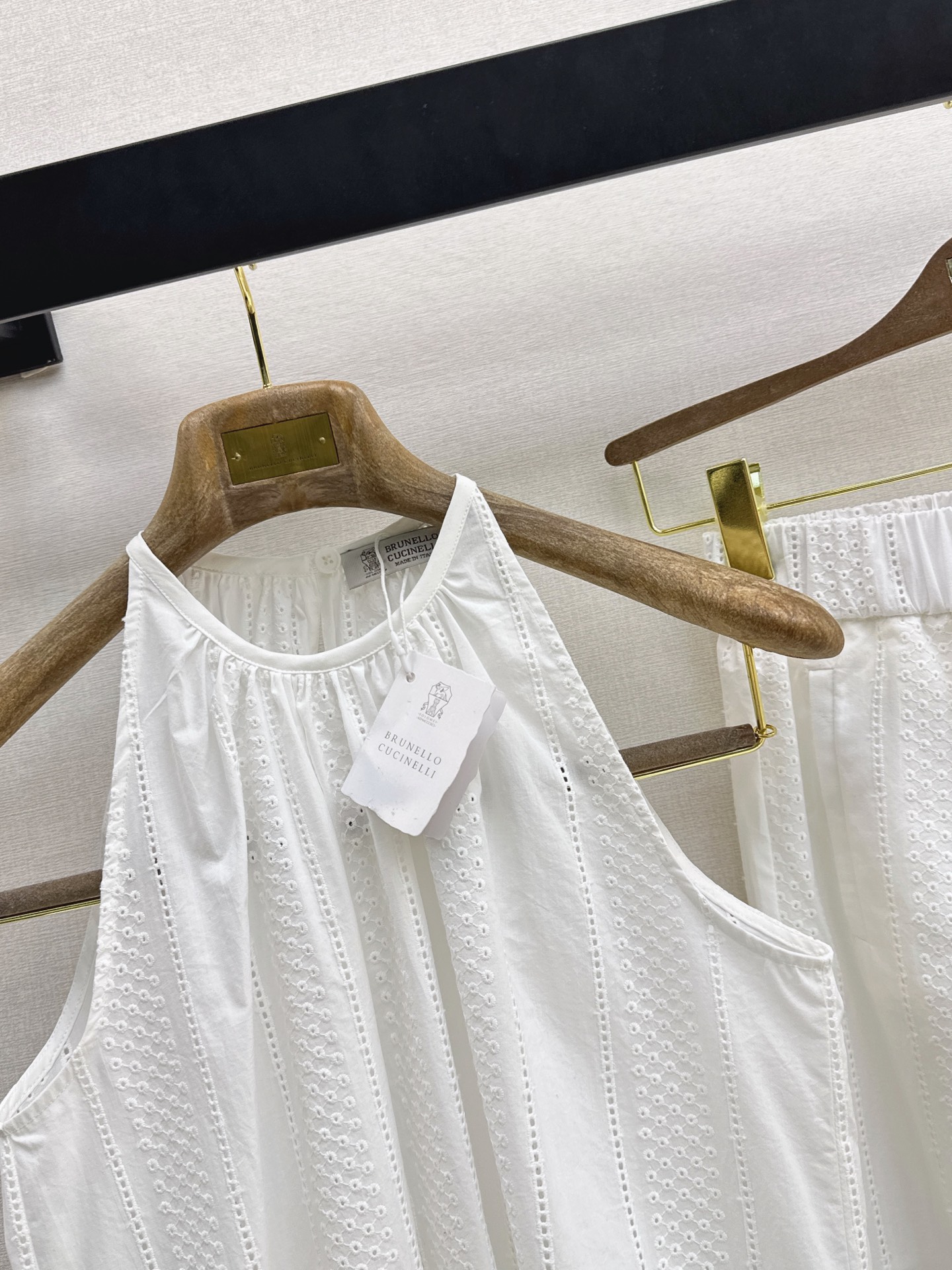 Brun 26ss sleeveless A-line top pants set