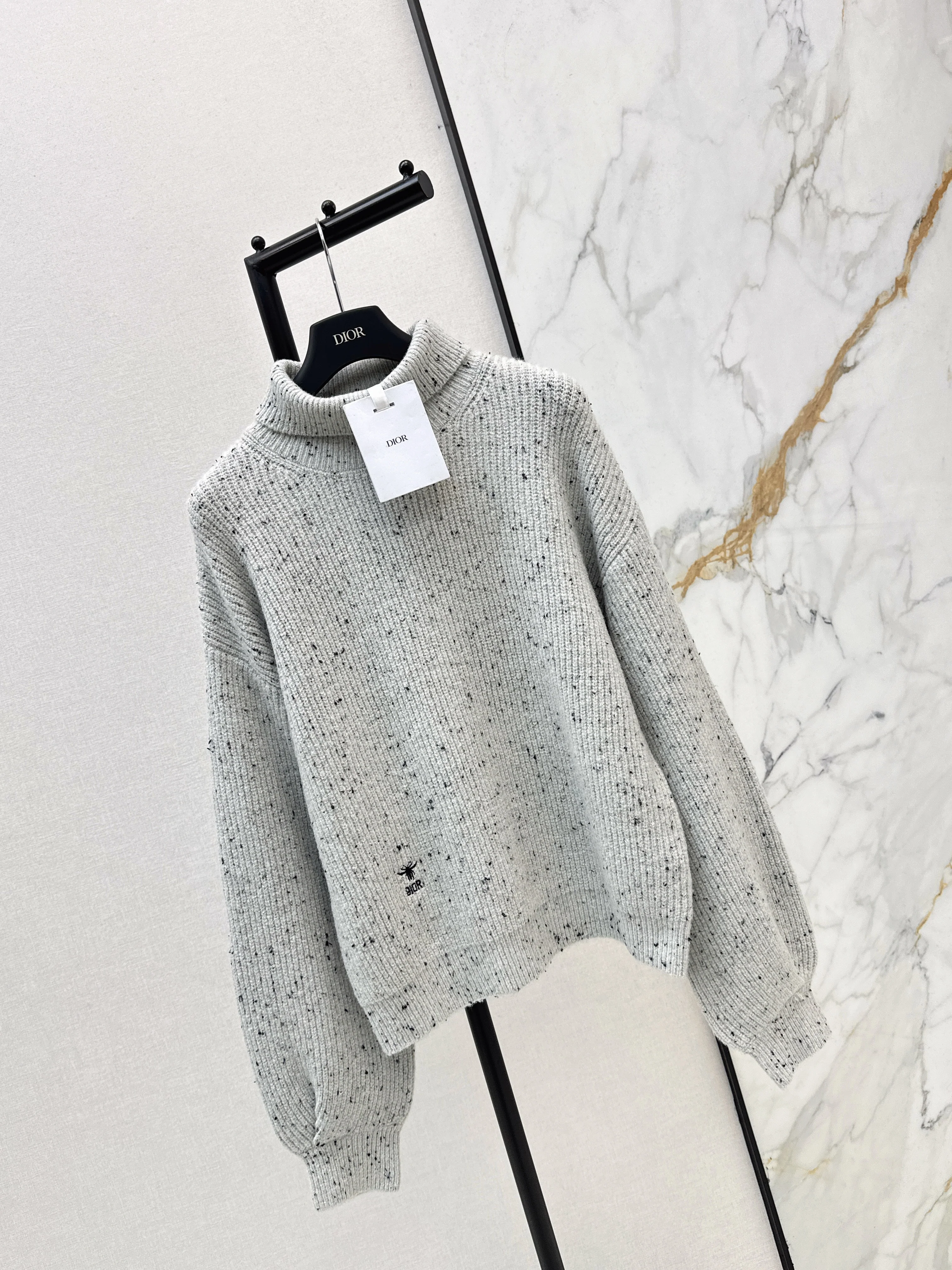 CD 26ss lantern sleeve knitted sweater