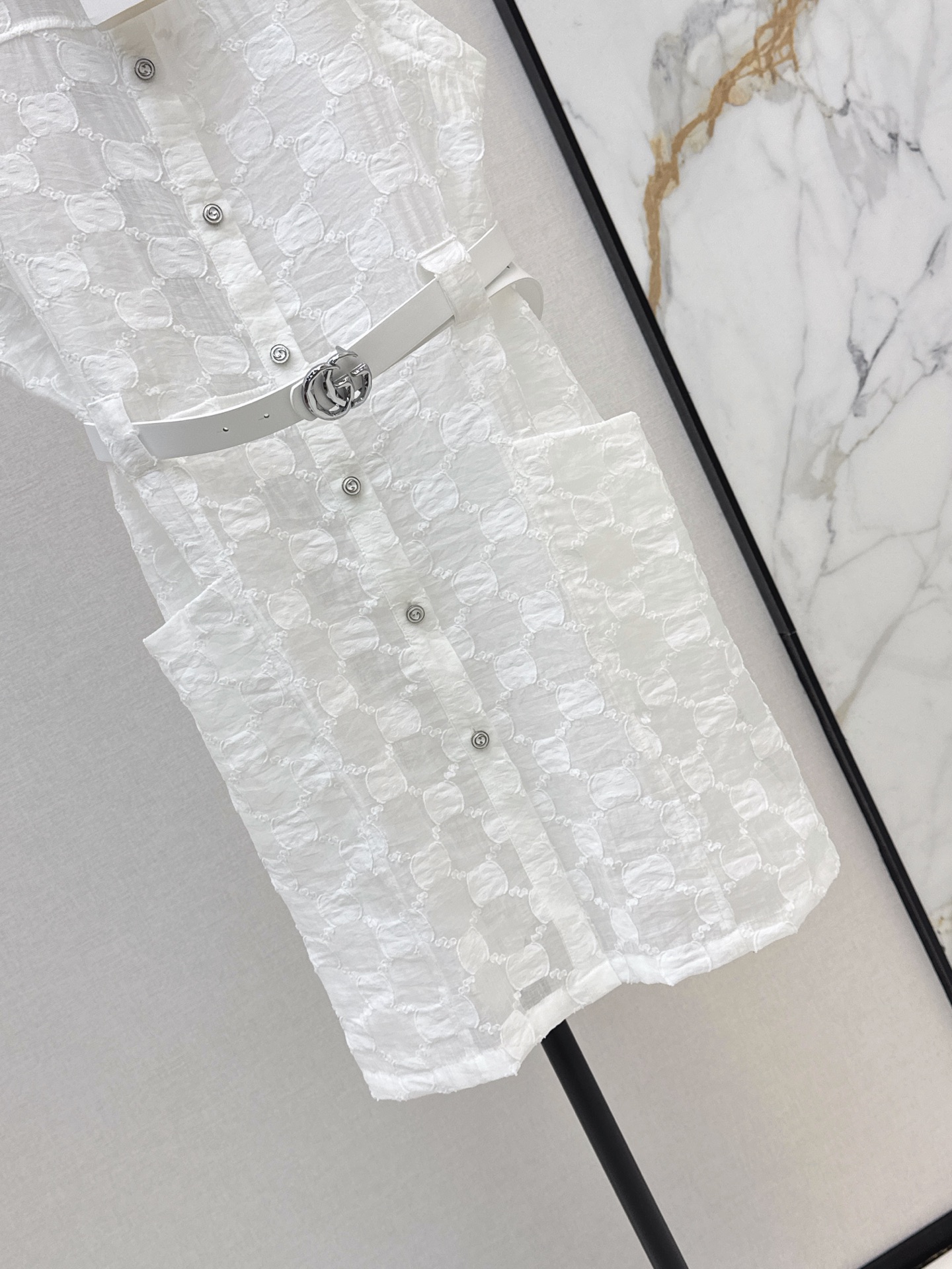 Guc 26ss sleeveless jacquard dress