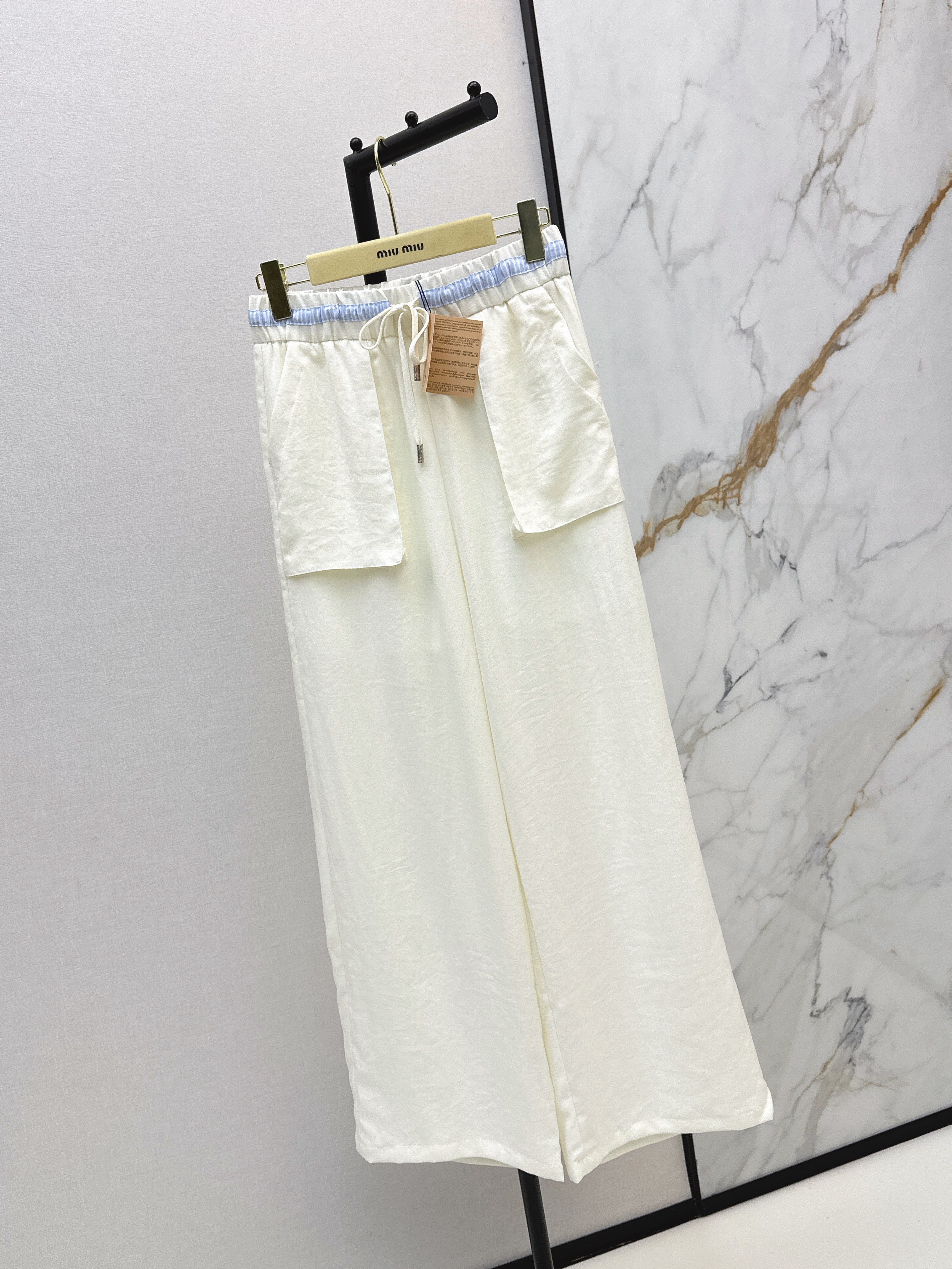 Miu 26ss straight-leg pants