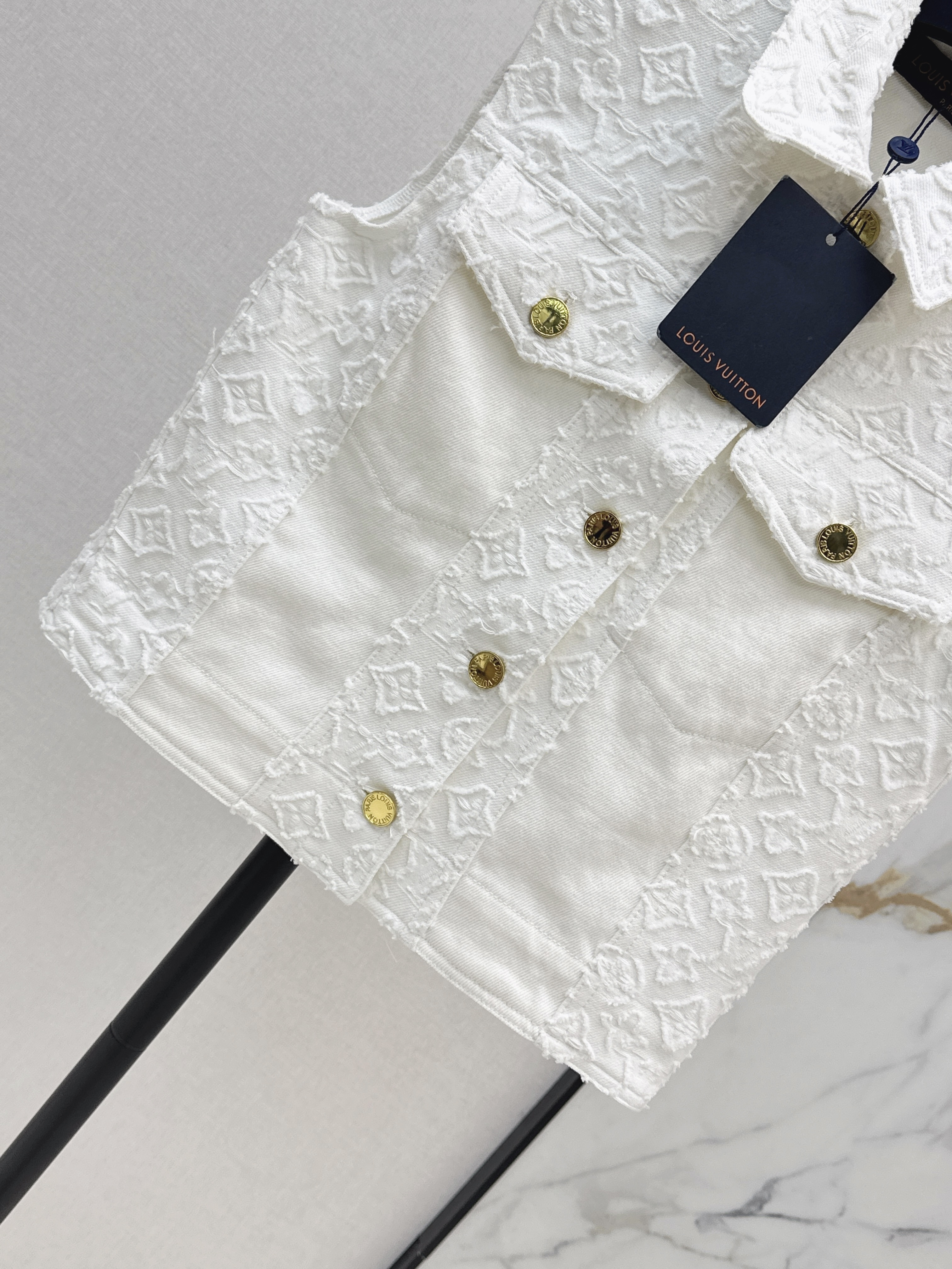Loui 26ss jacuard denim vest