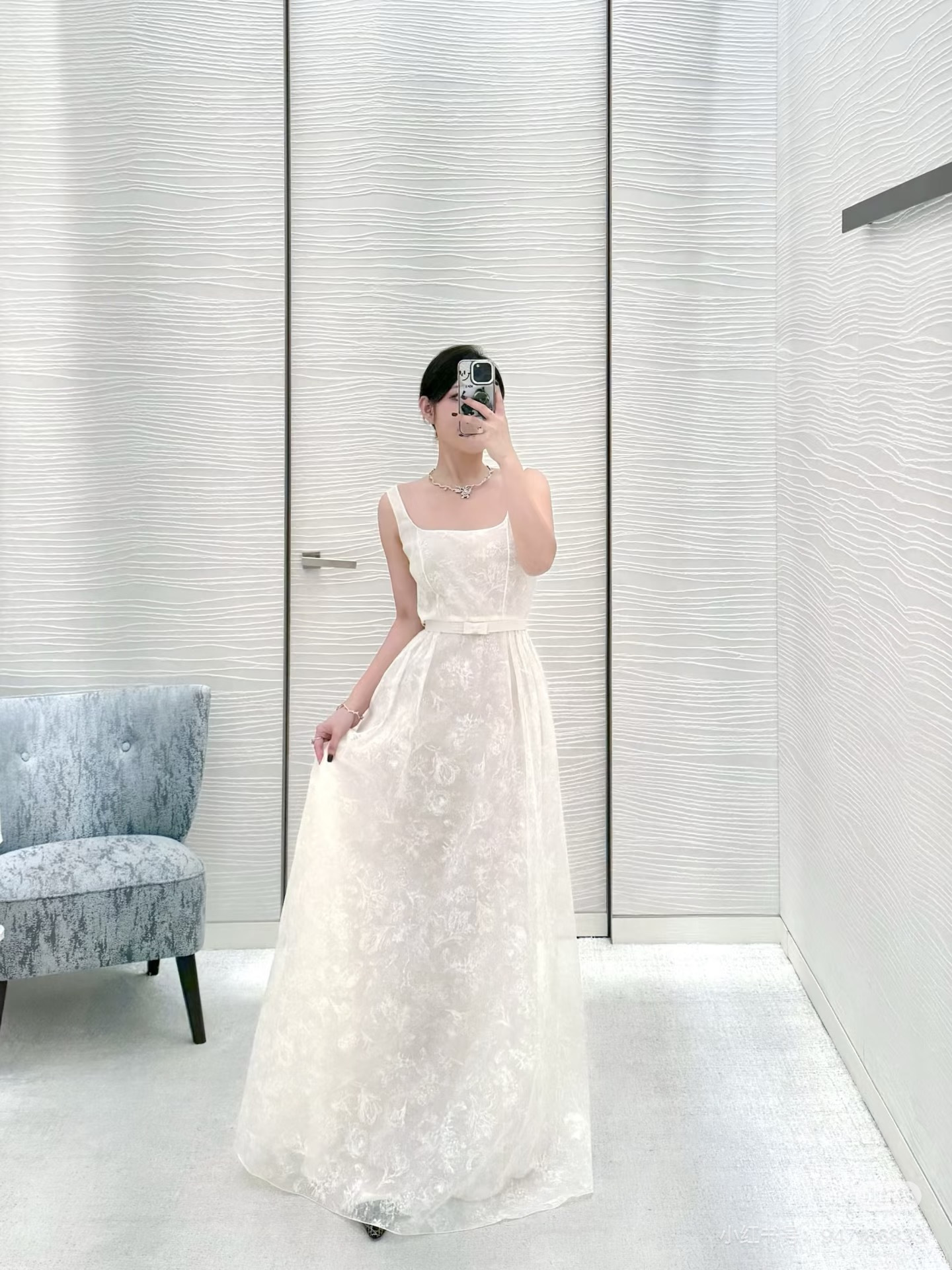 CD 26ss jacquard slip silk dress