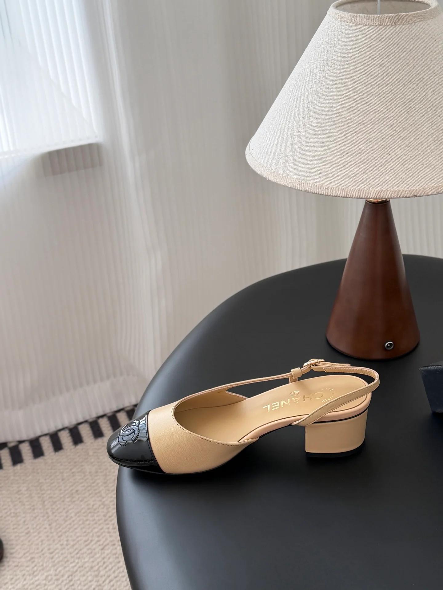 Chan 25fw slingback chunky mary jane shoes