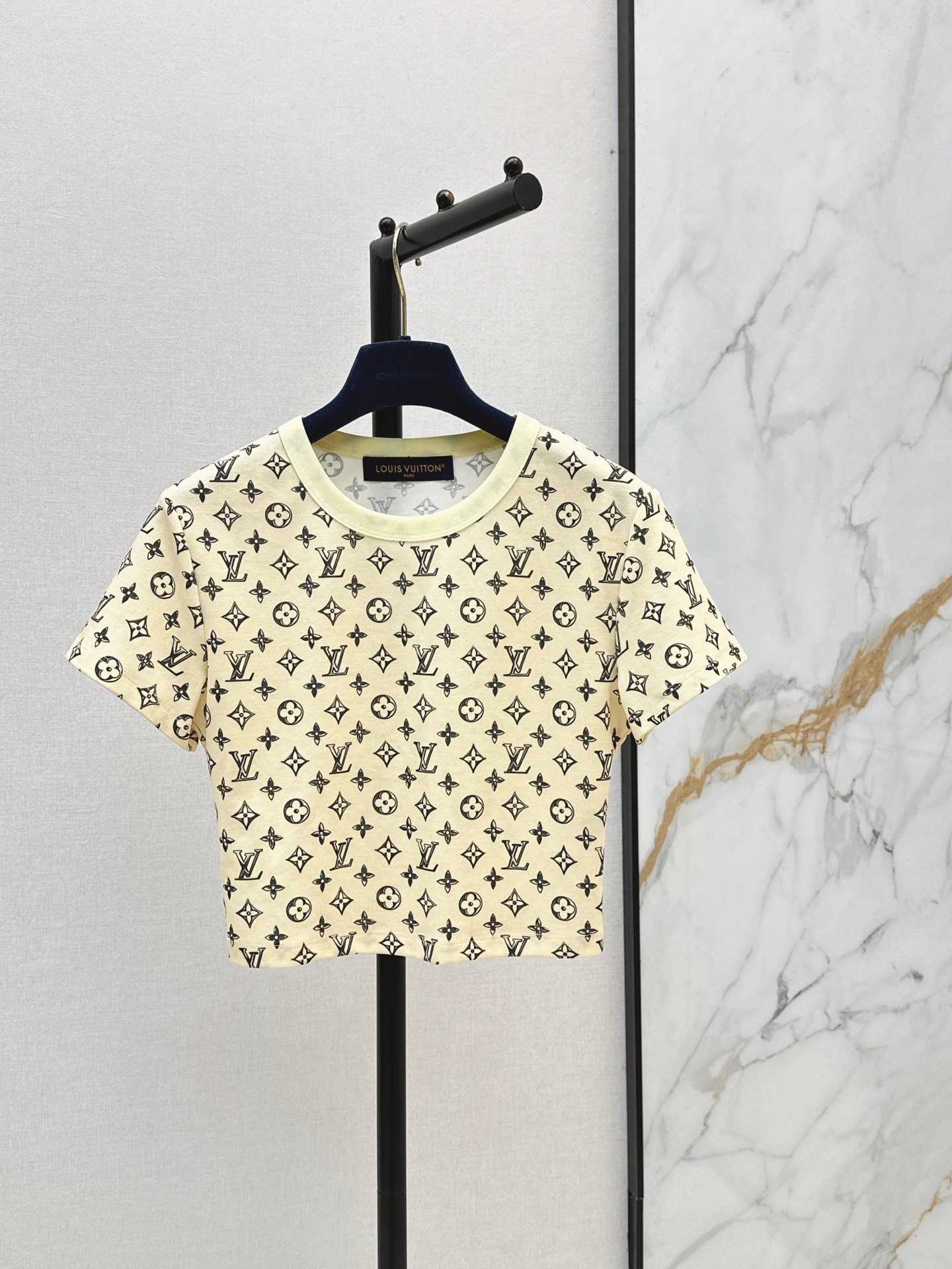 Loui 26ss cropped print t-shirt