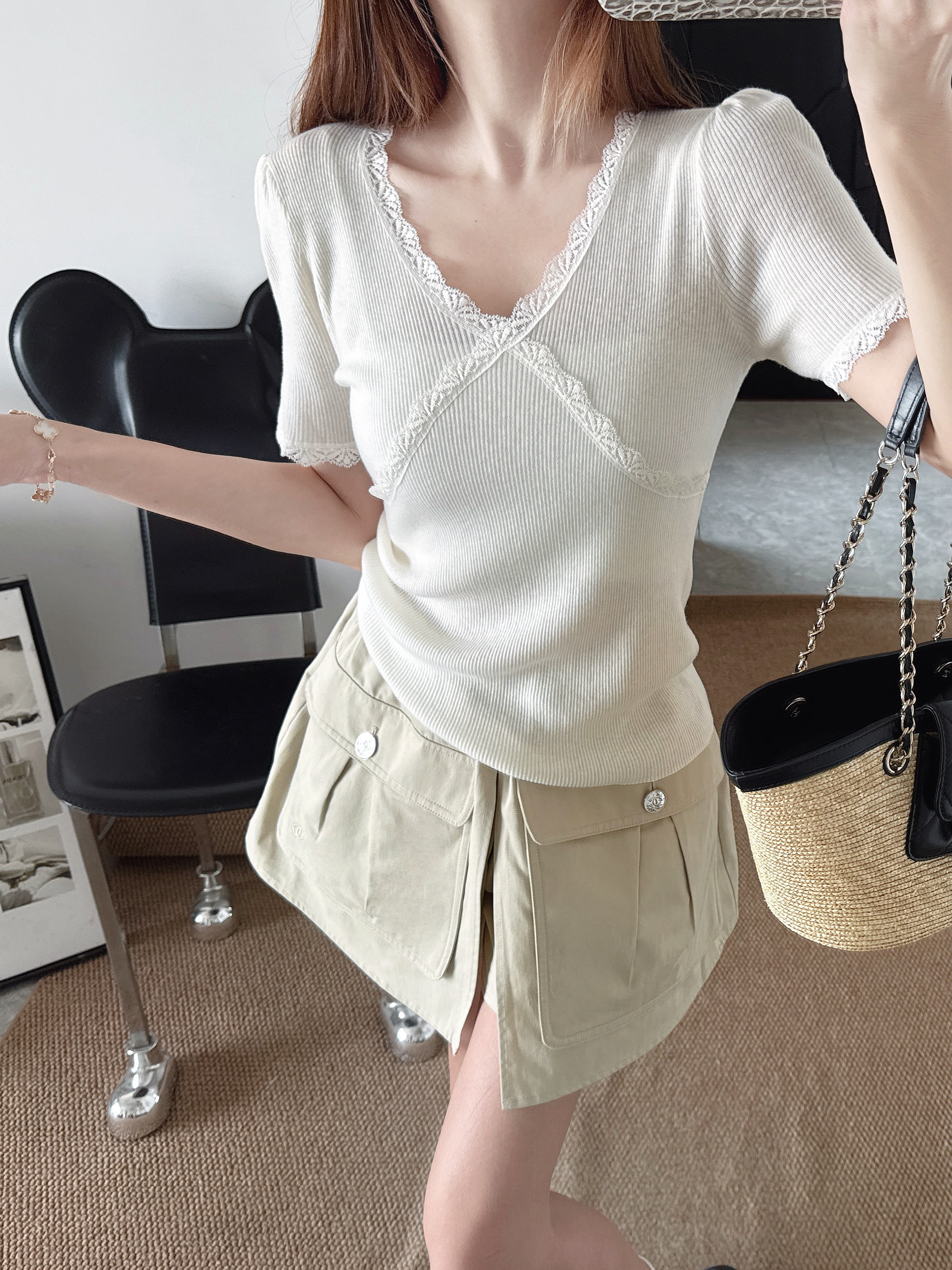 ES 26ss lace contract knitwear