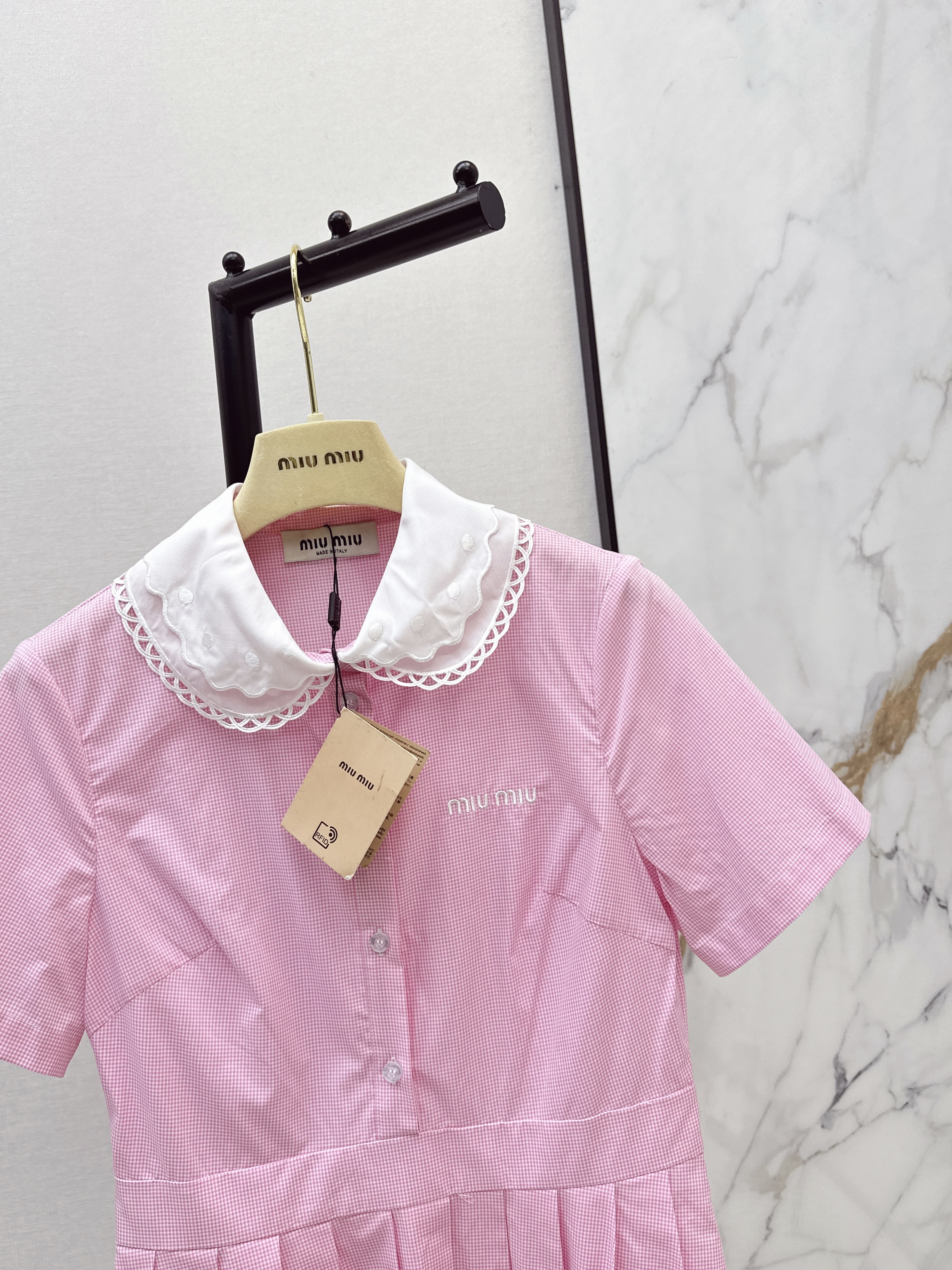Miu 26ss peter pan collar dress