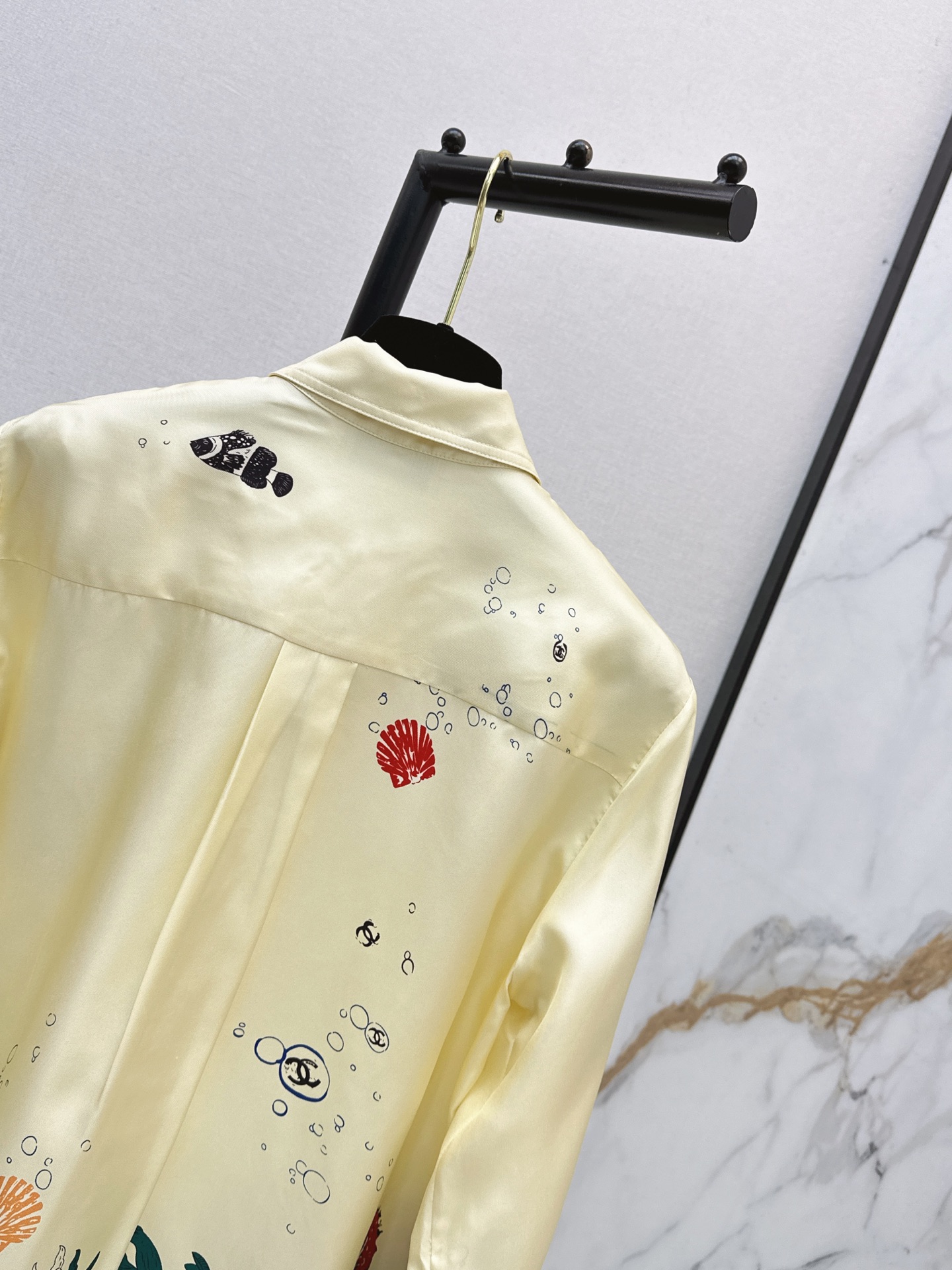 Chan 26ss print silk shirt