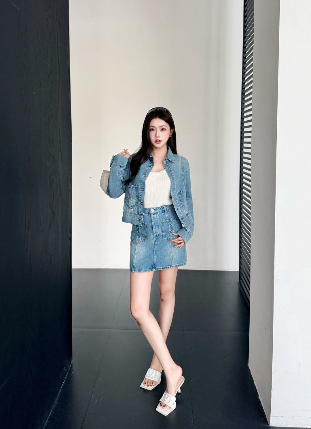 Chan 26ss denim skirt