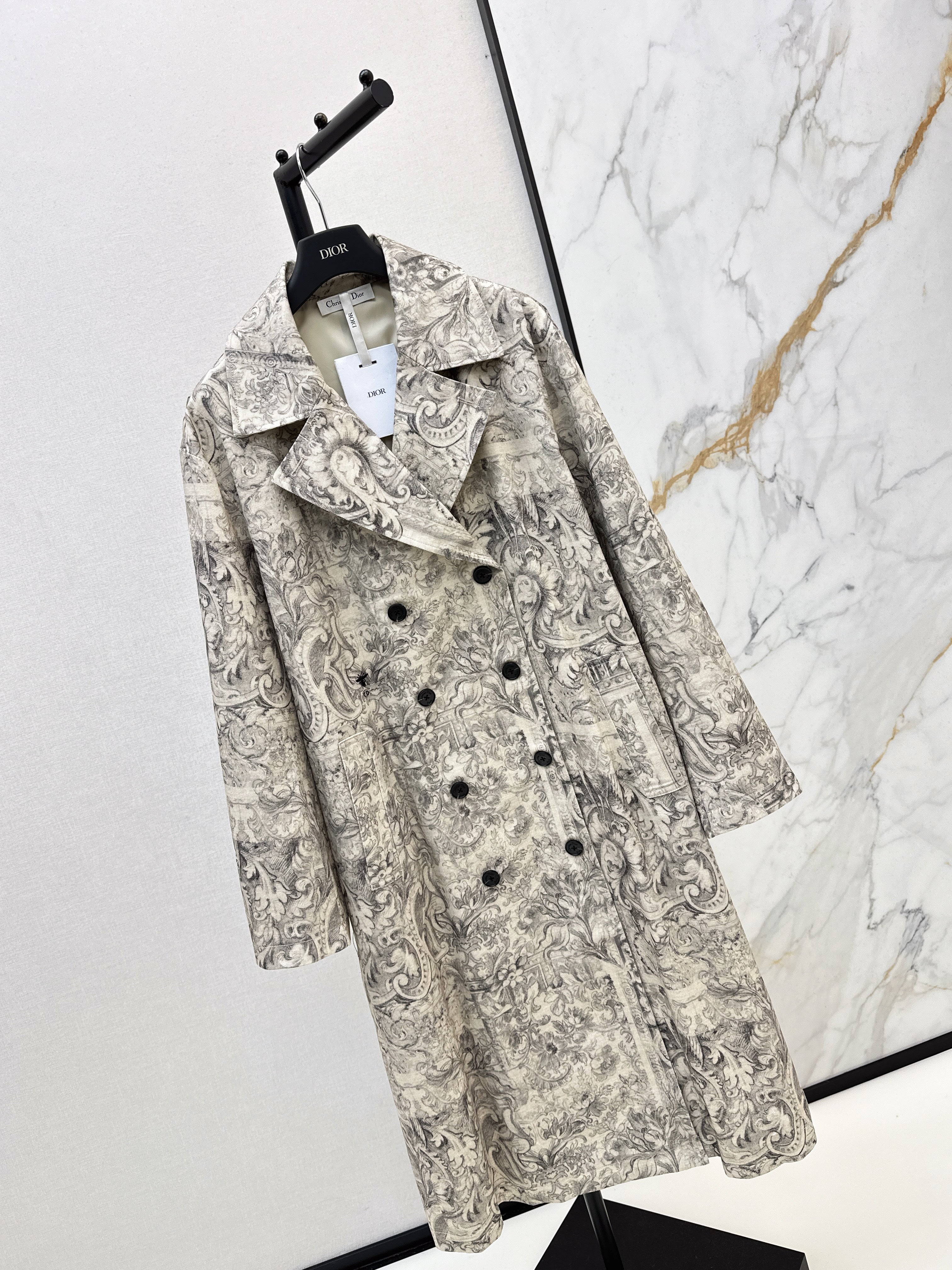 CD 26ss print denim overcoats