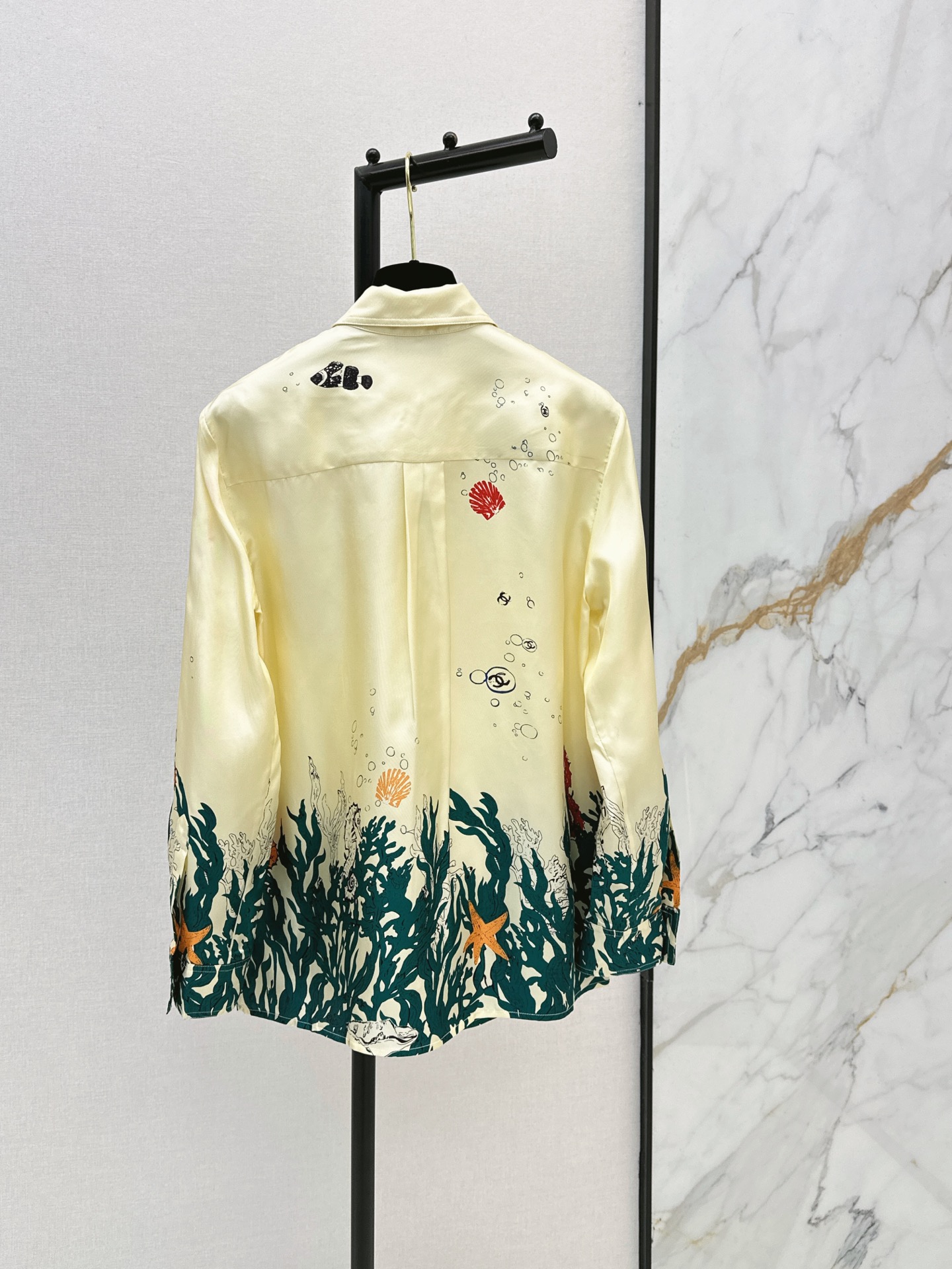 Chan 26ss print silk shirt