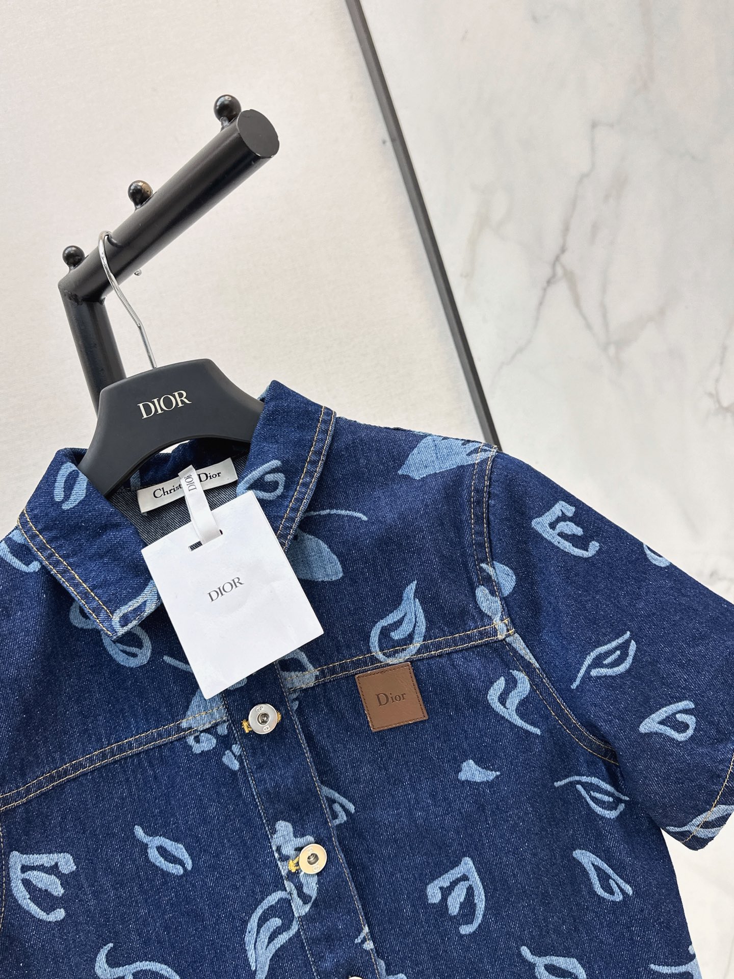 CD 26ss print denim shirt