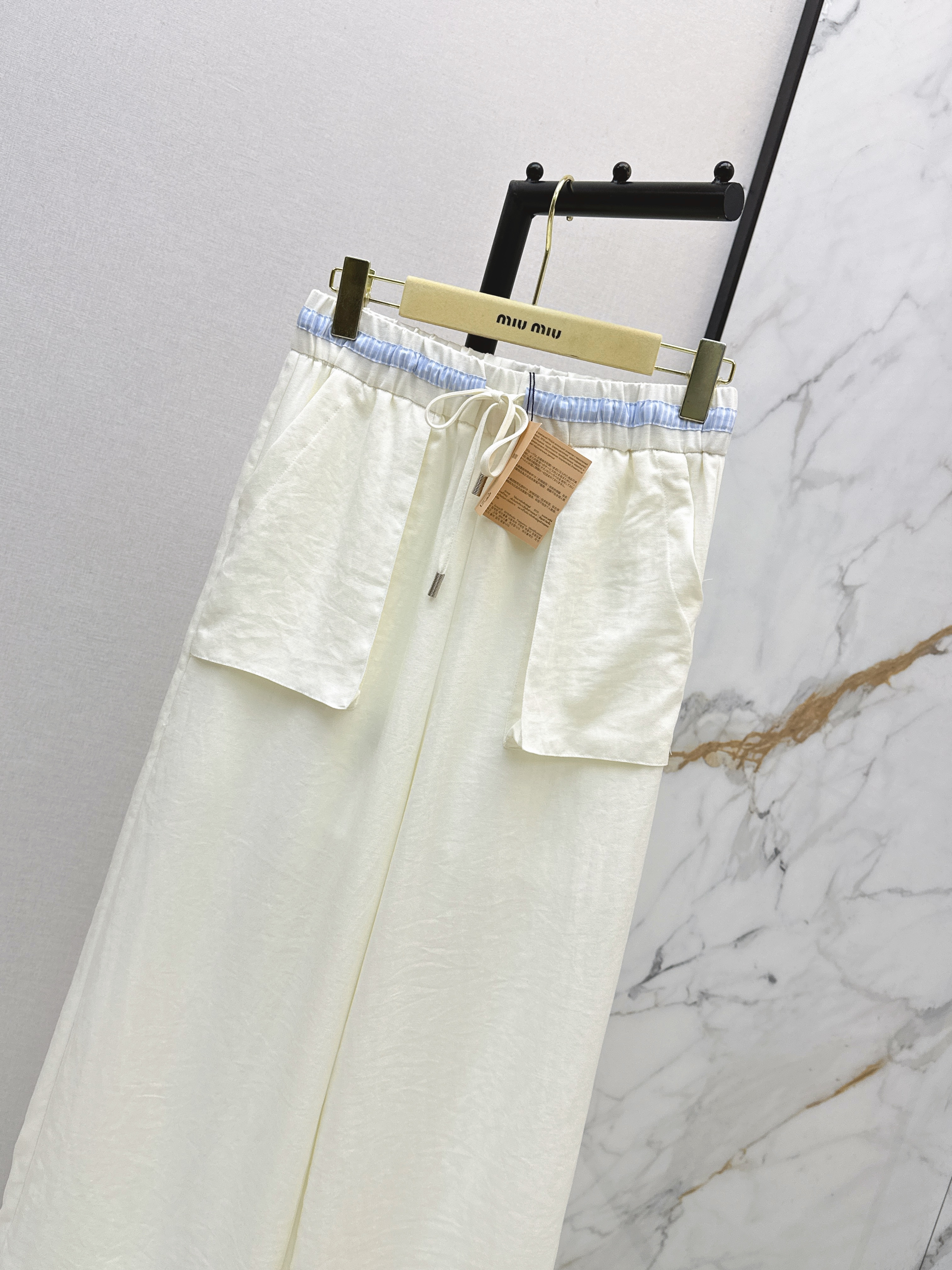 Miu 26ss straight-leg pants