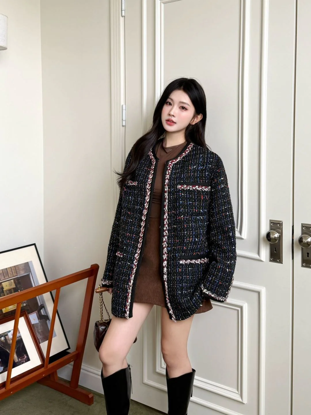 Chan 25fw houndstooth jacket