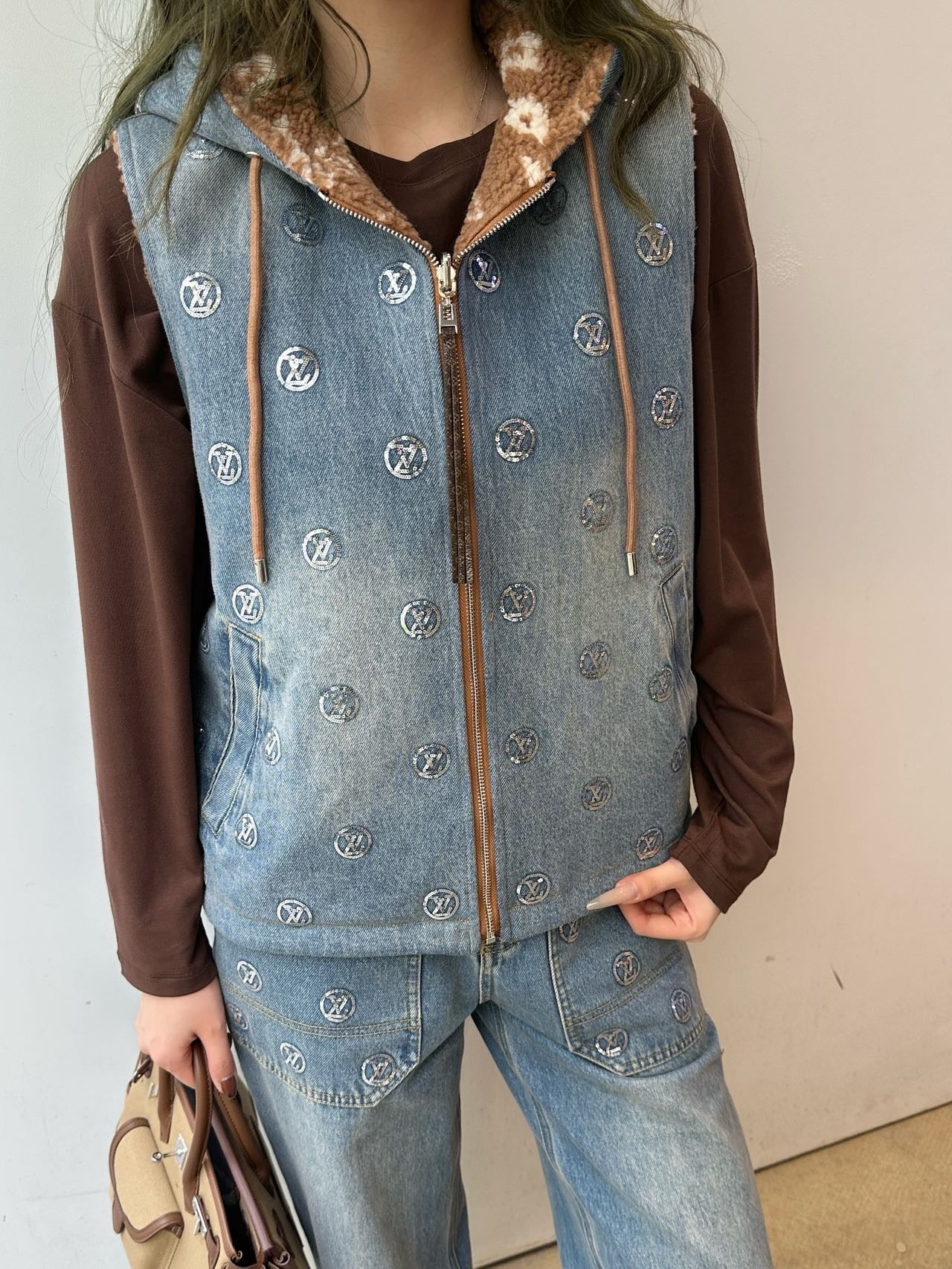 Louis 25fw reversible denim vest