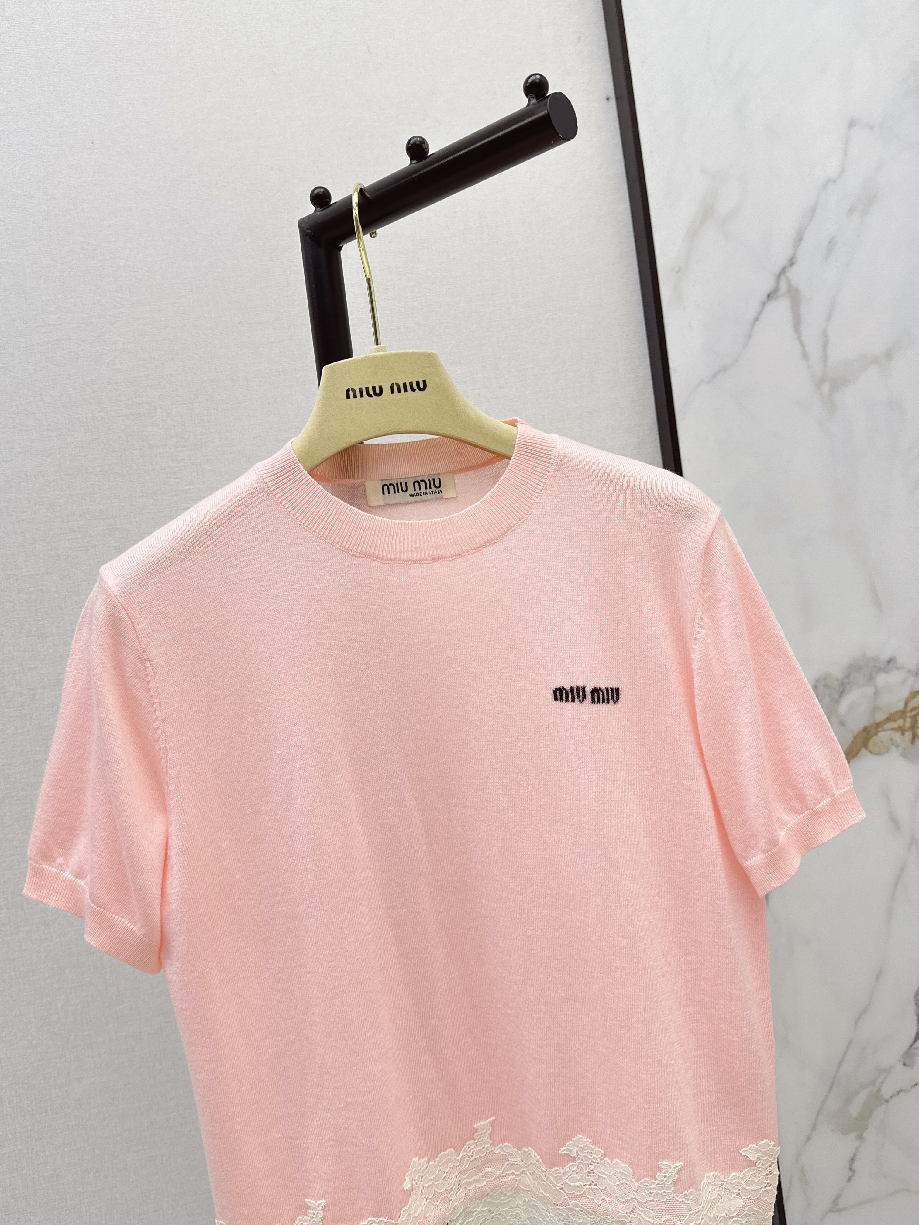 Miu 26ss contract lace knitwear