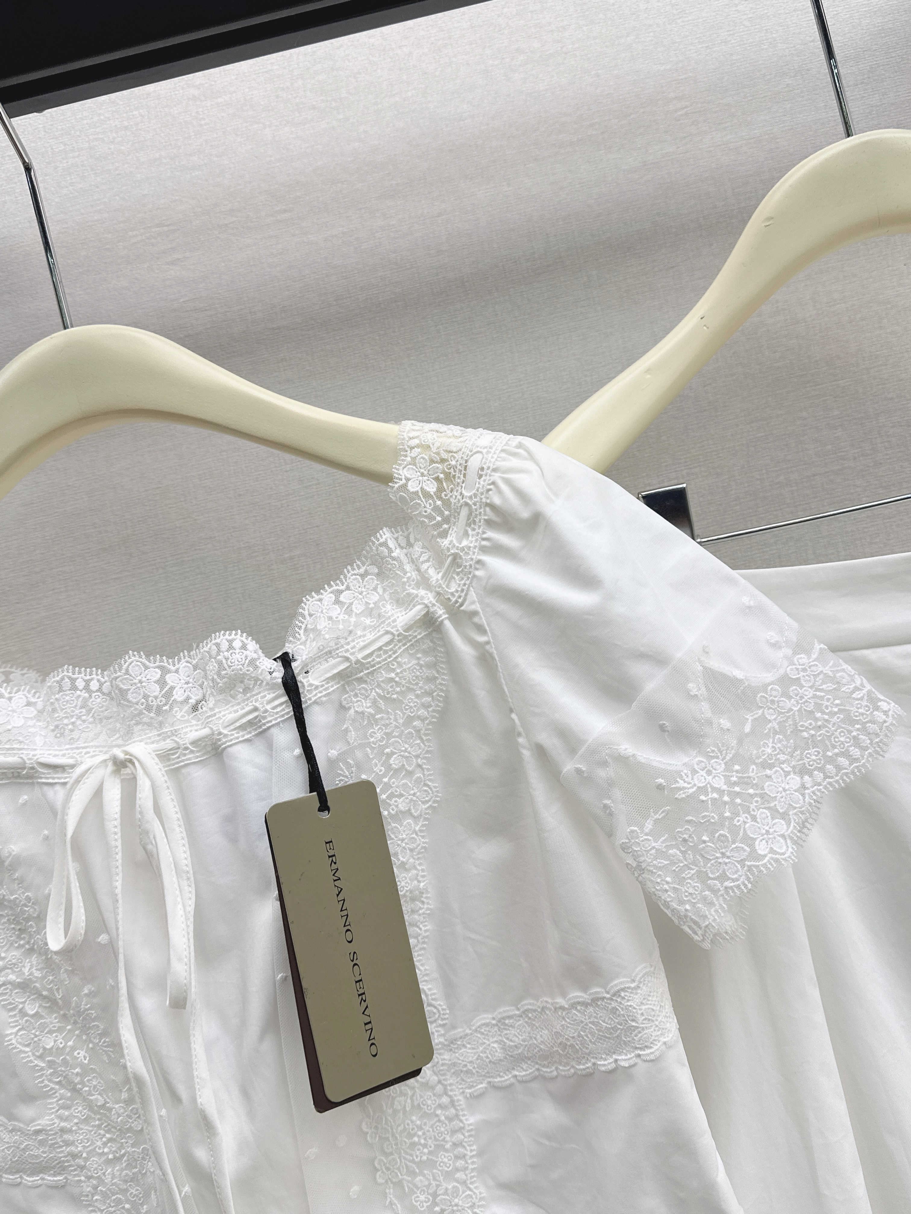ES 26ss lace crop top skirt set