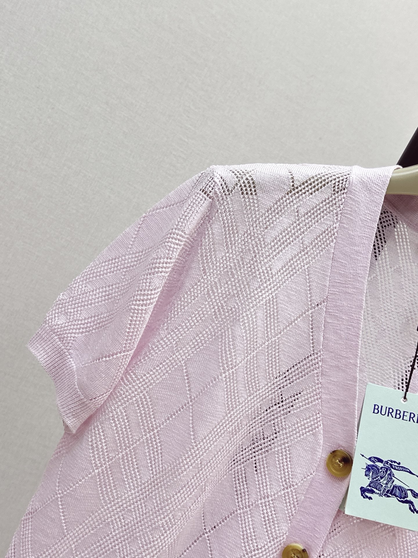 Bur 26ss check jacquard knitwear