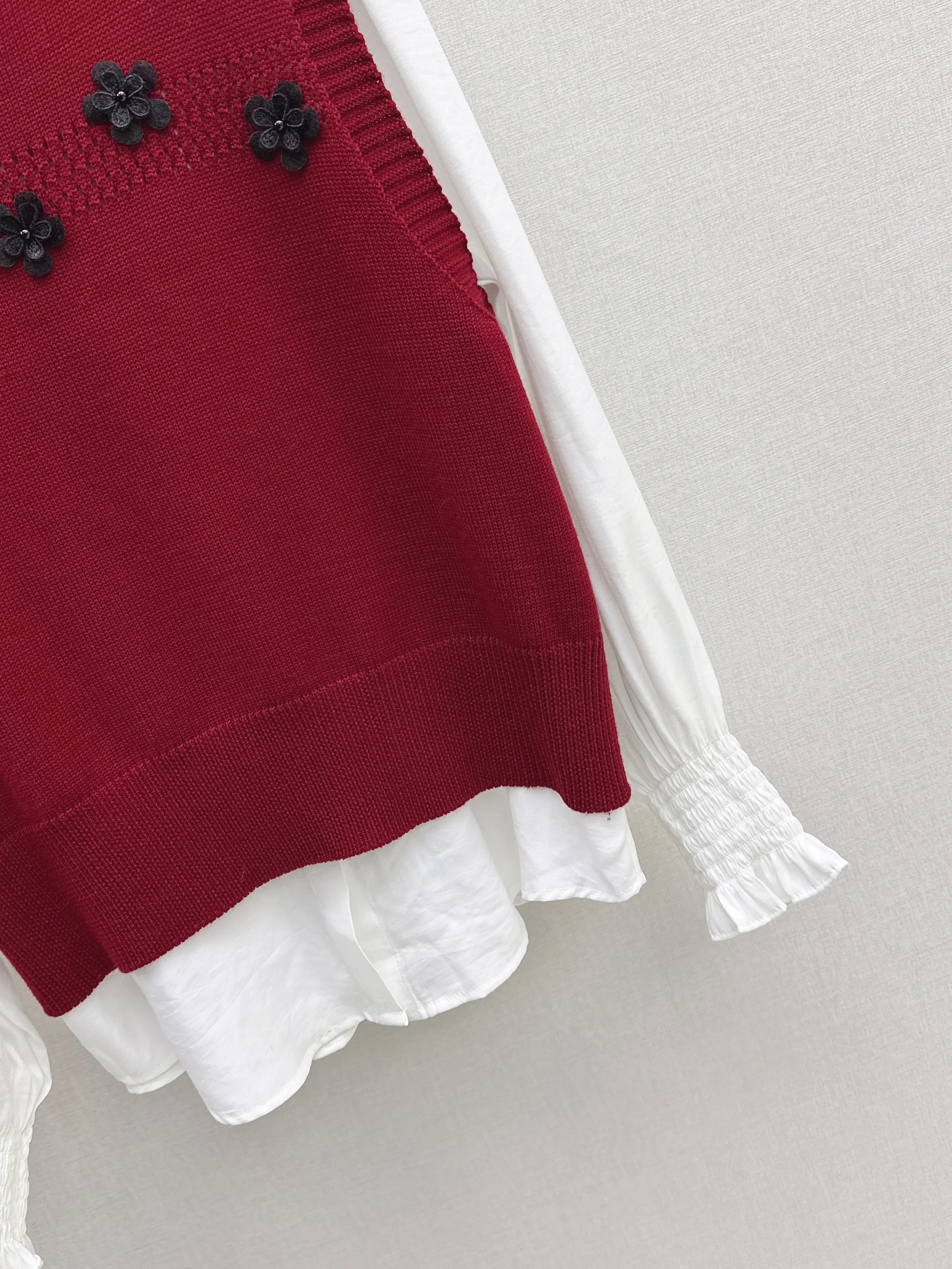 Chan 26ss elegant shirts knit vest