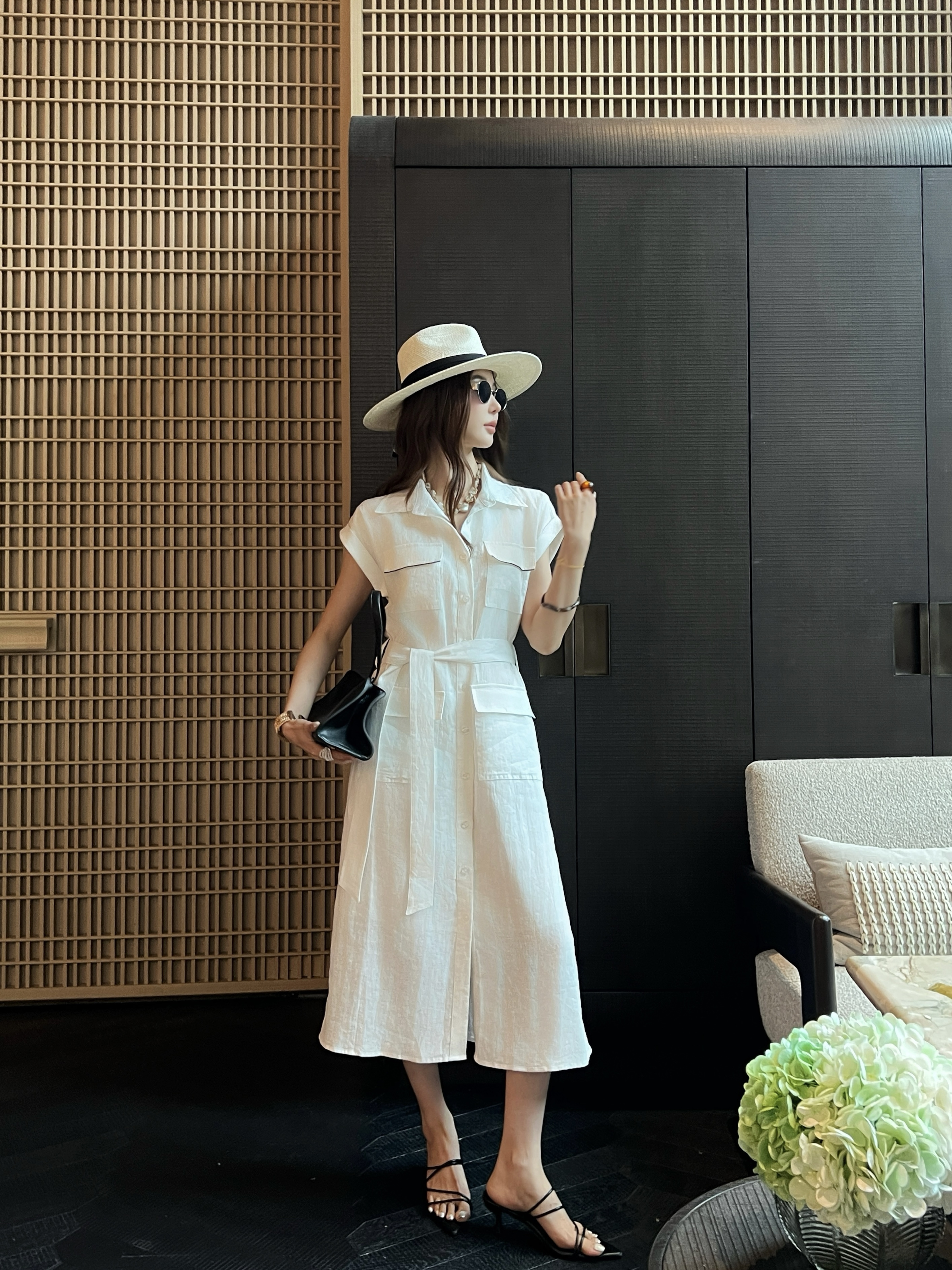 Brun 26ss linen dress