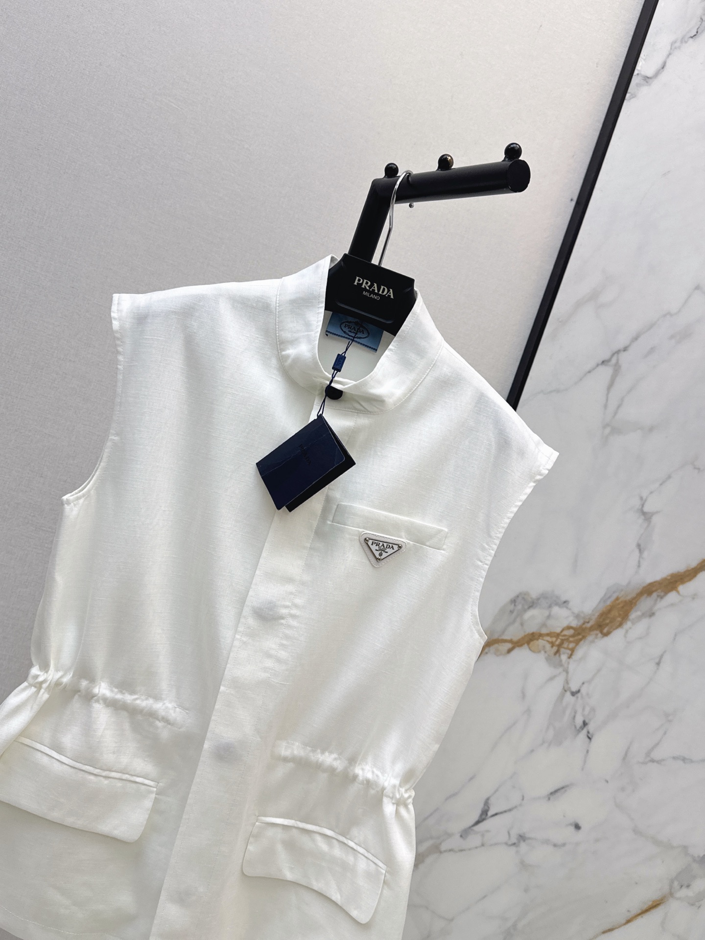 Pra 26ss drawstring vest jacket