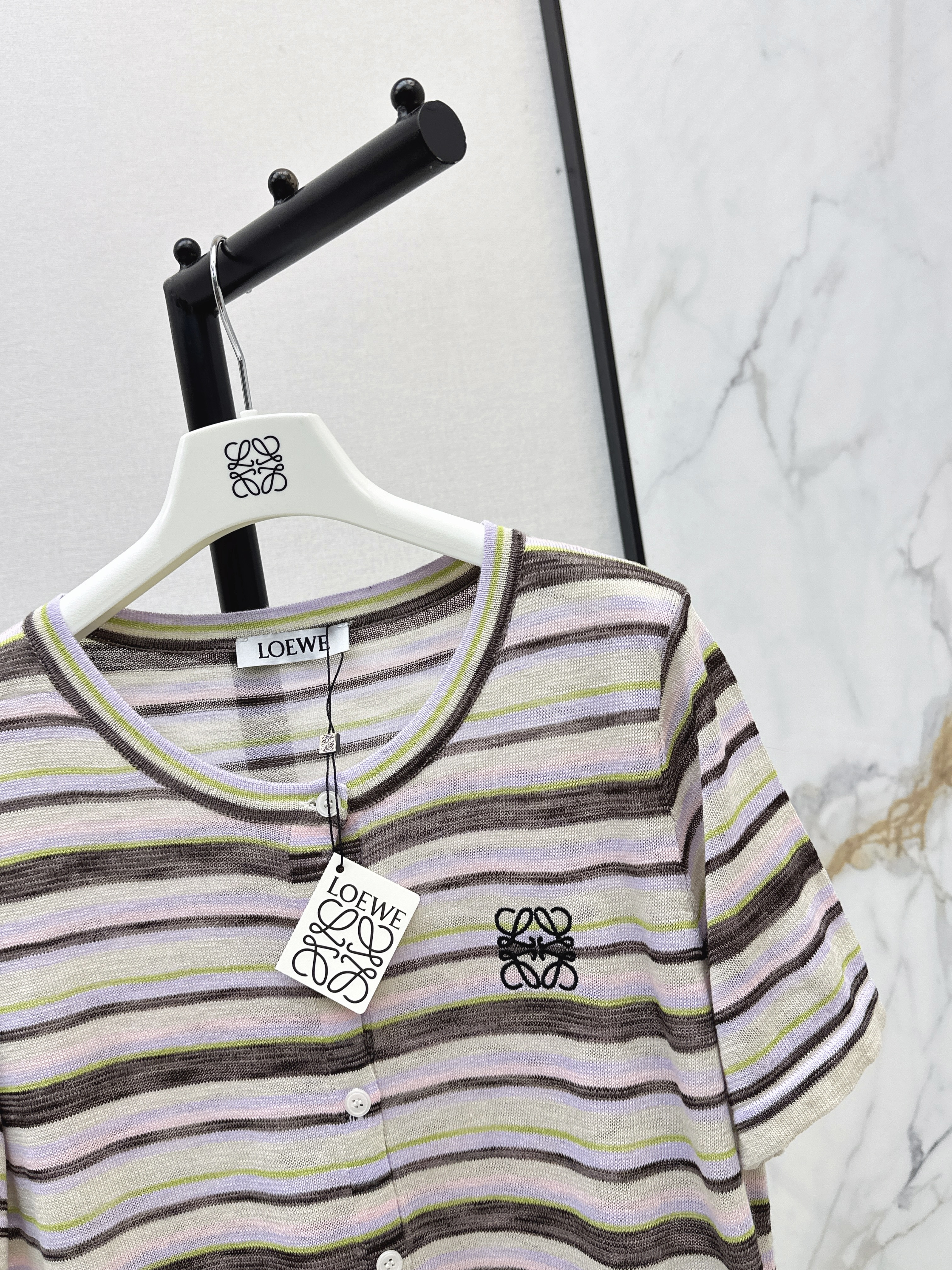 Loe 26ss stripe cardigan