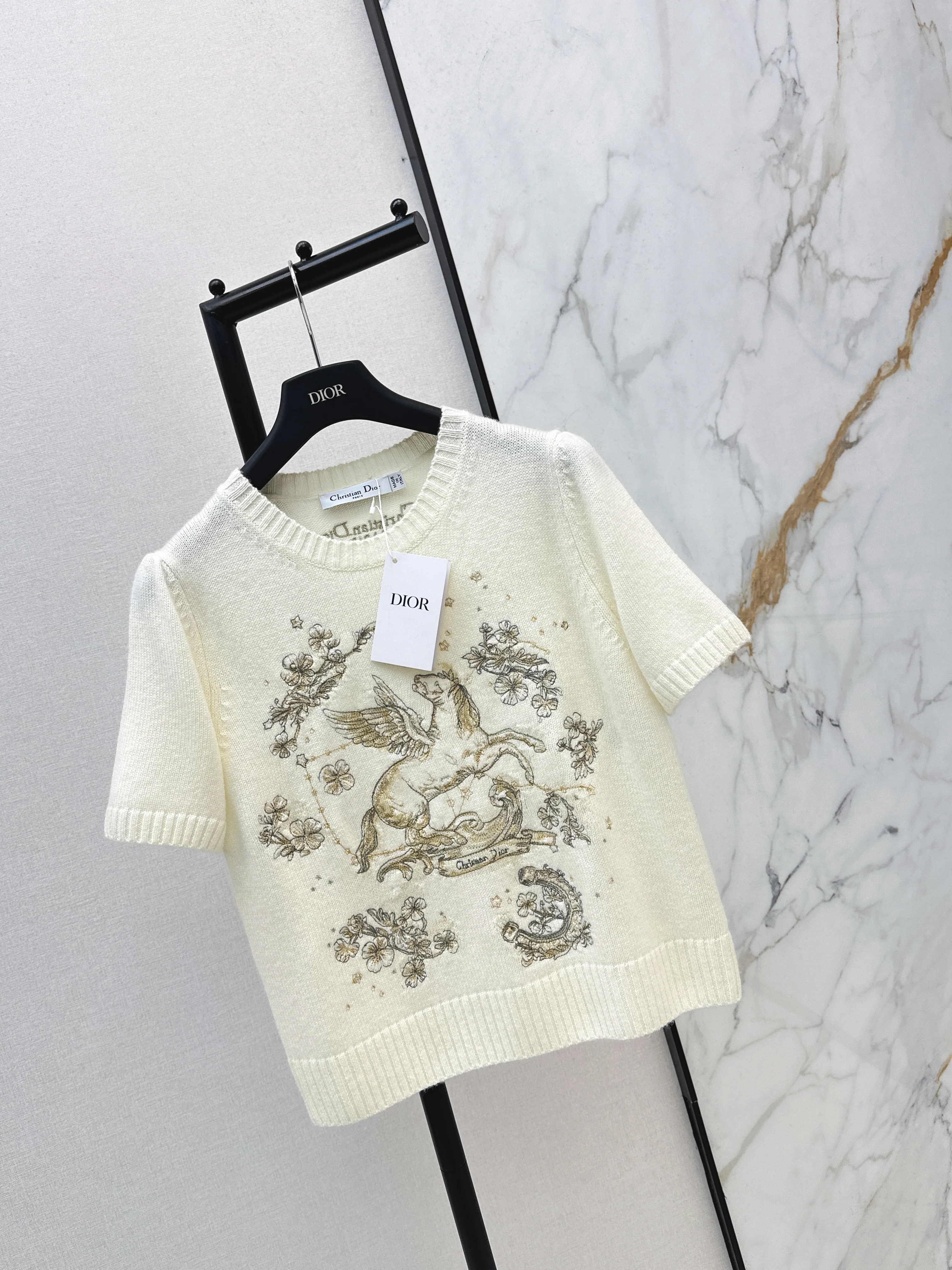 CD 26ss embroidery cashmere sweater
