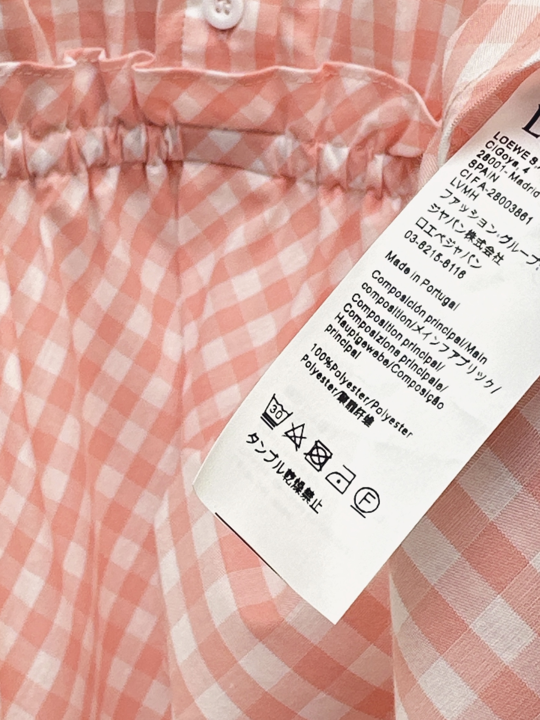 Loe 26ss check shirt dress