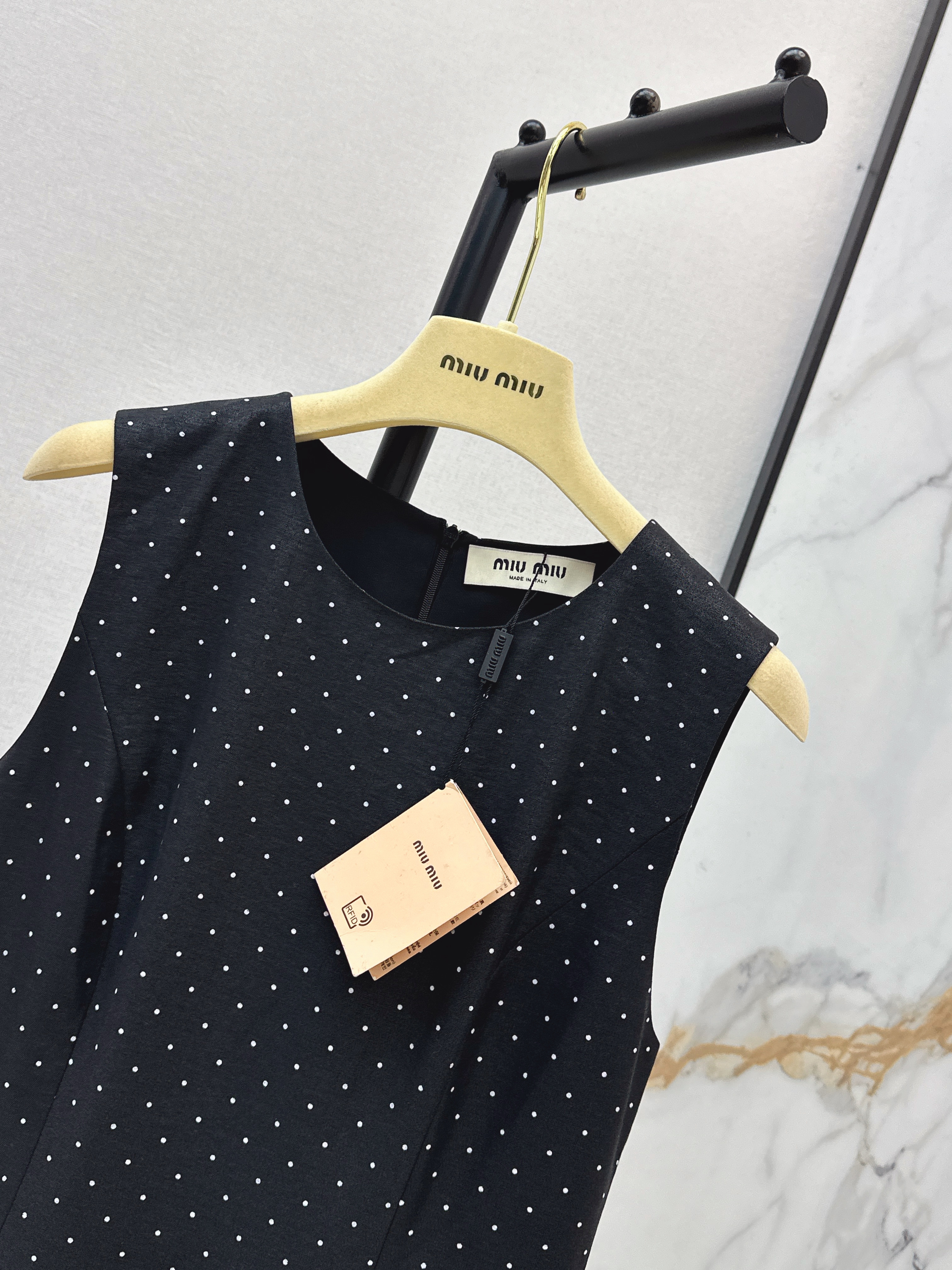 Miu 26ss polka dots dress
