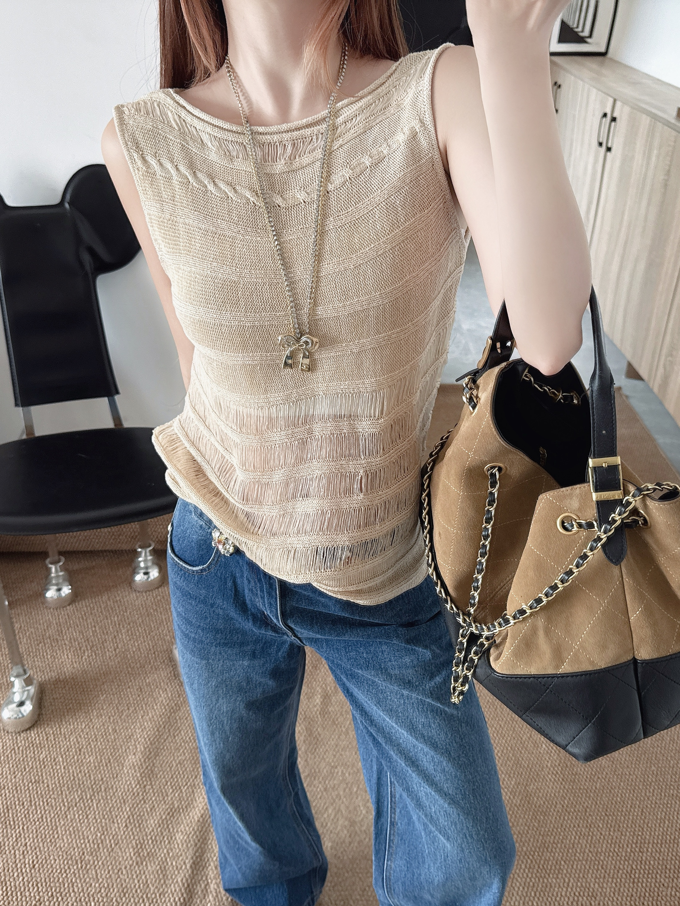 Brun 26ss sleeveless knitwear