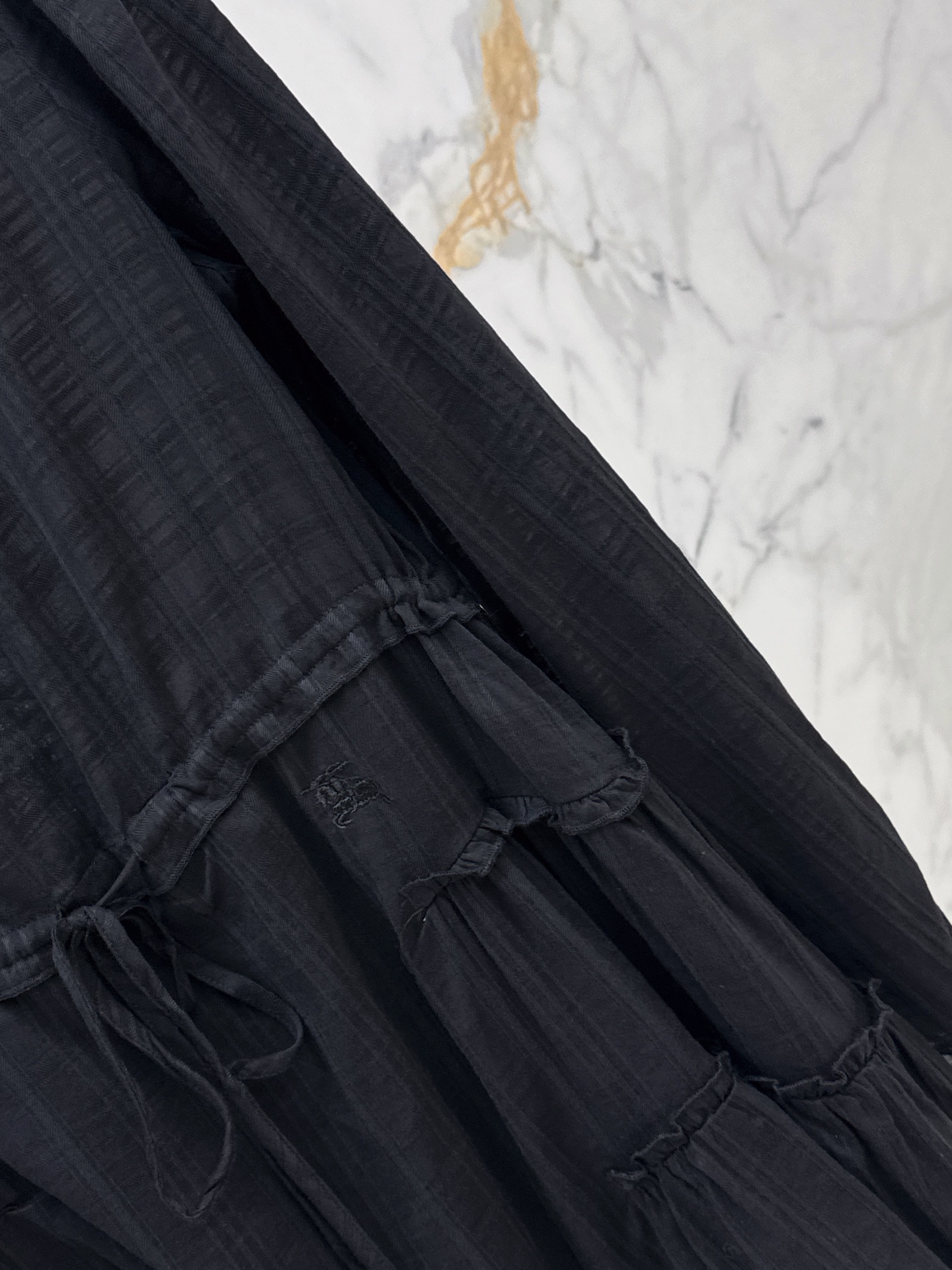 Bur 26ss check drawstring dress