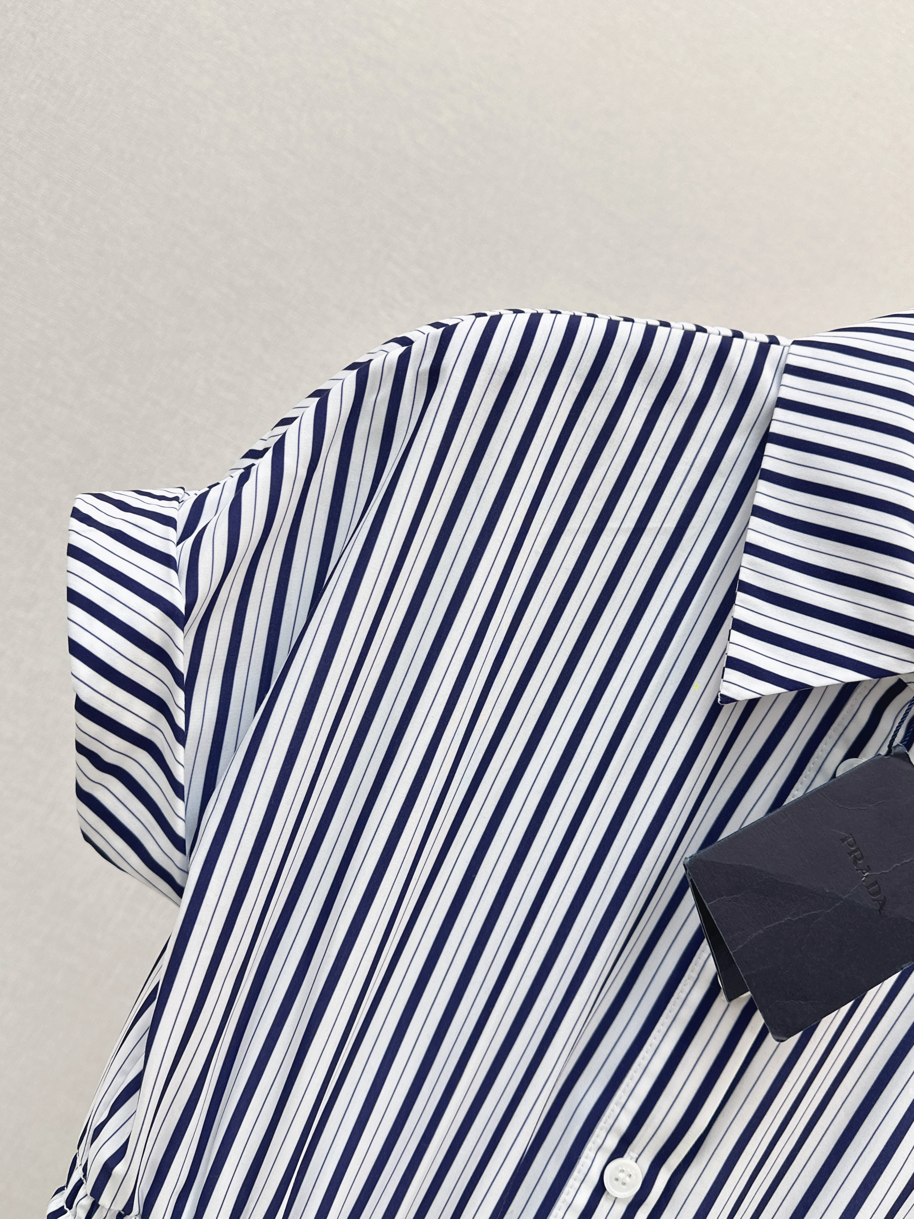 Pra 26ss stripe long shirt dress