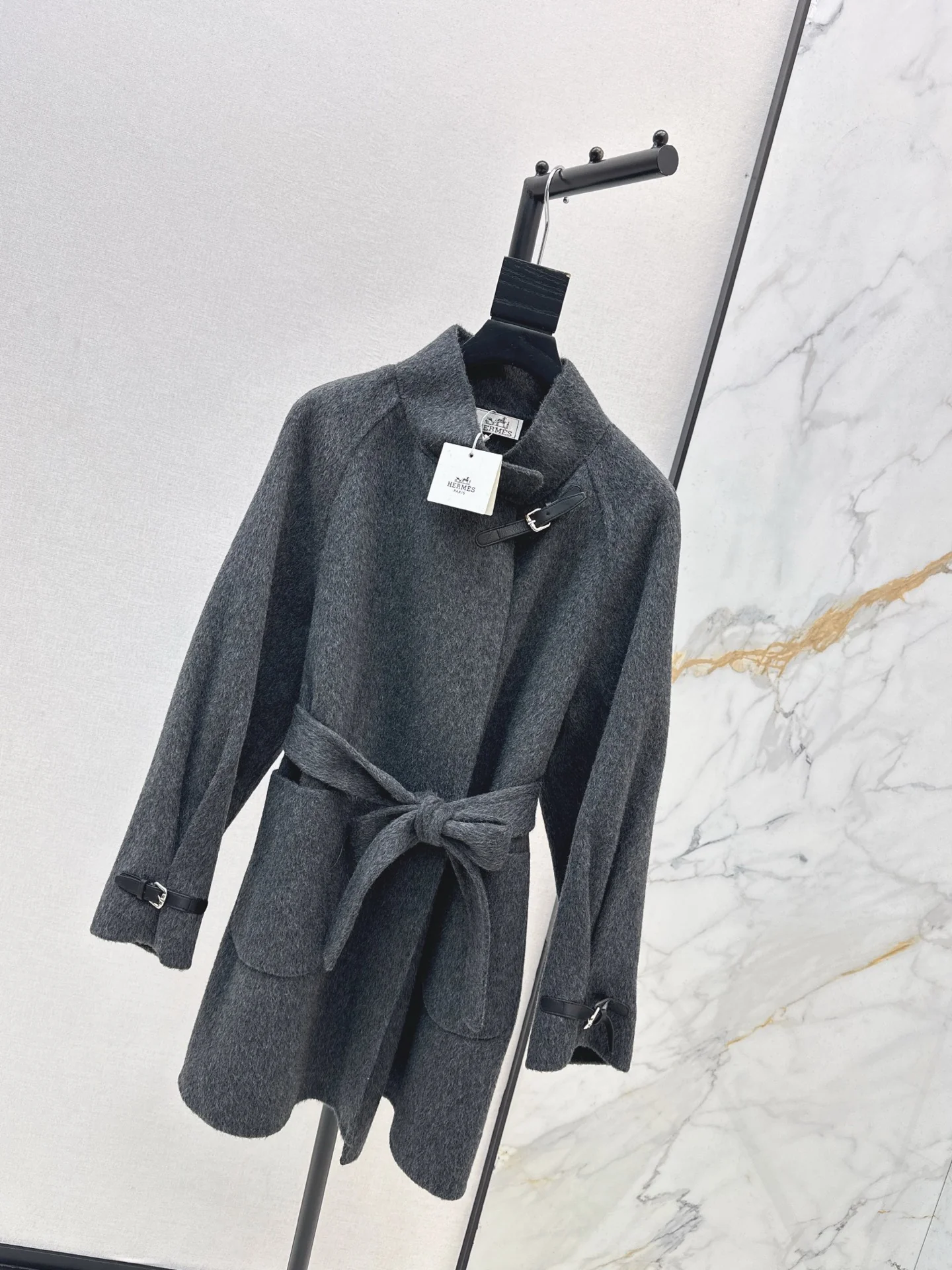 Her 25fw woolen belted overcoats