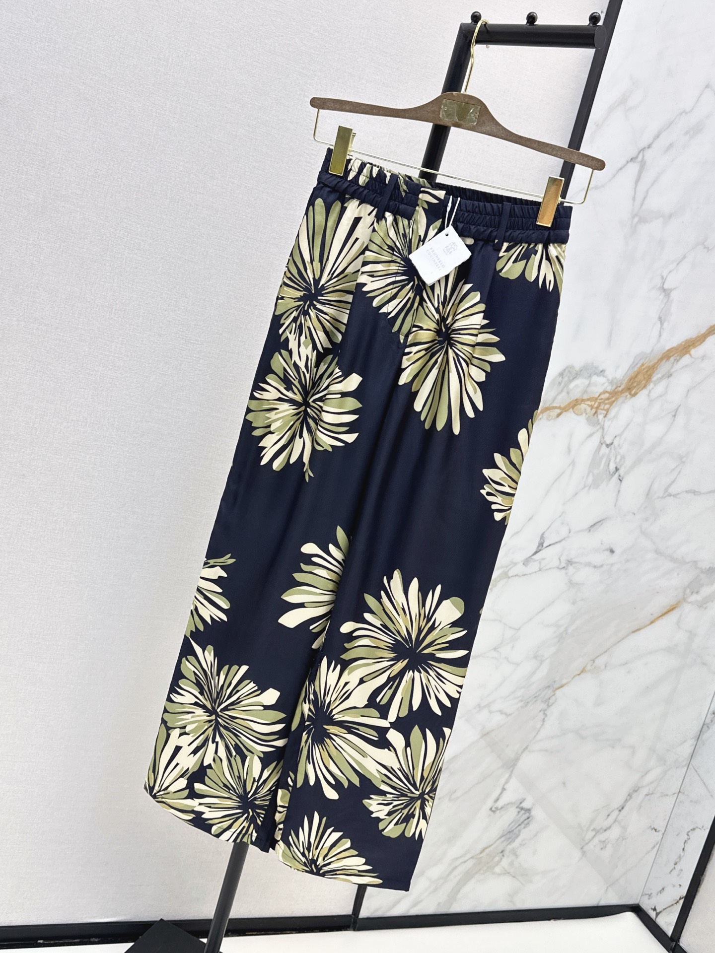 Brun 26ss print silk pants