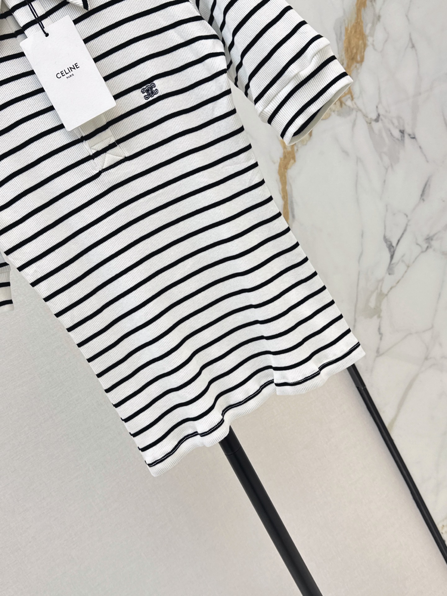 Celi 26ss stripe polo shirt