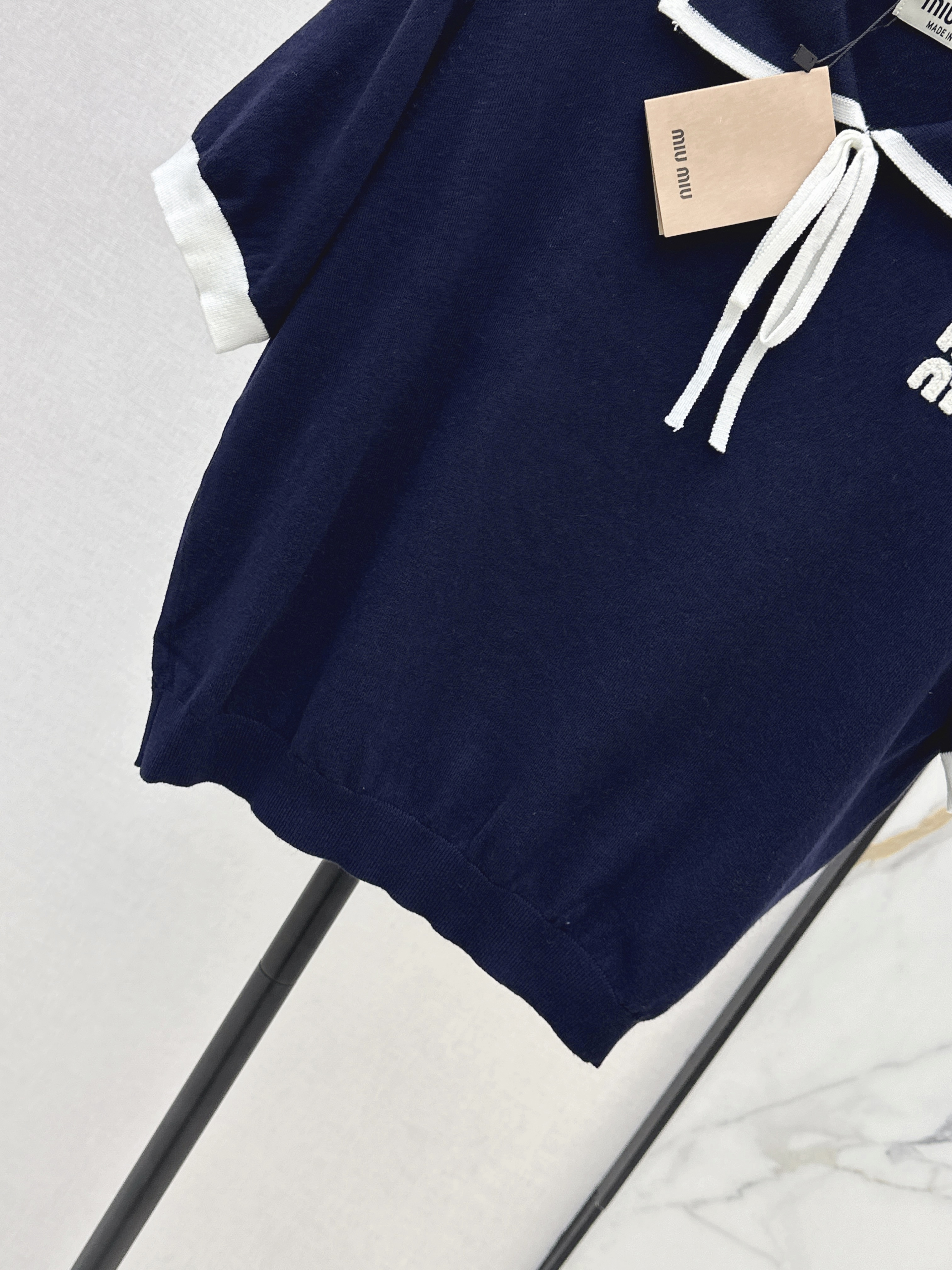 Miu 26ss contract trim knit top