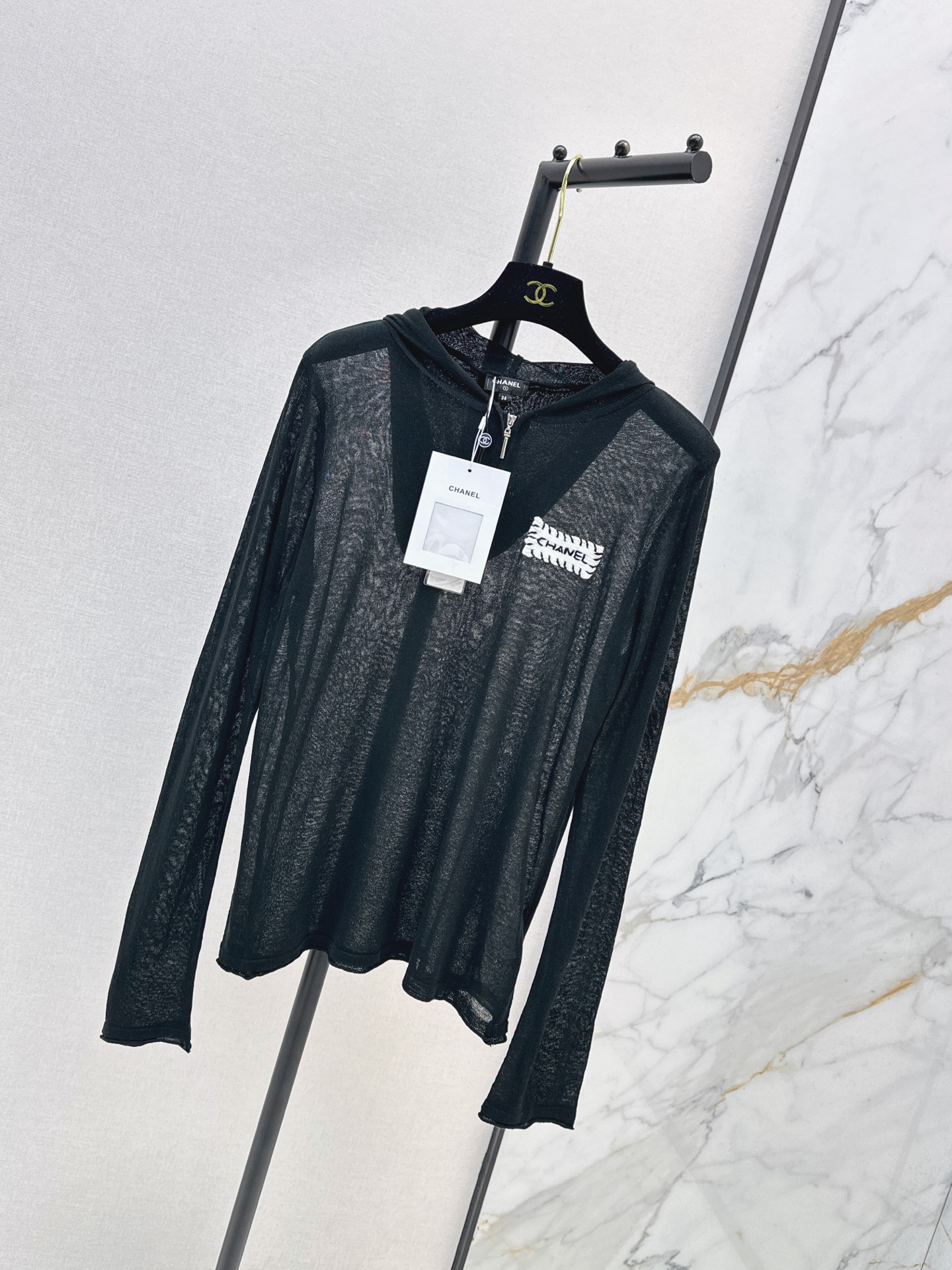 Chan 26ss hooded knitwear