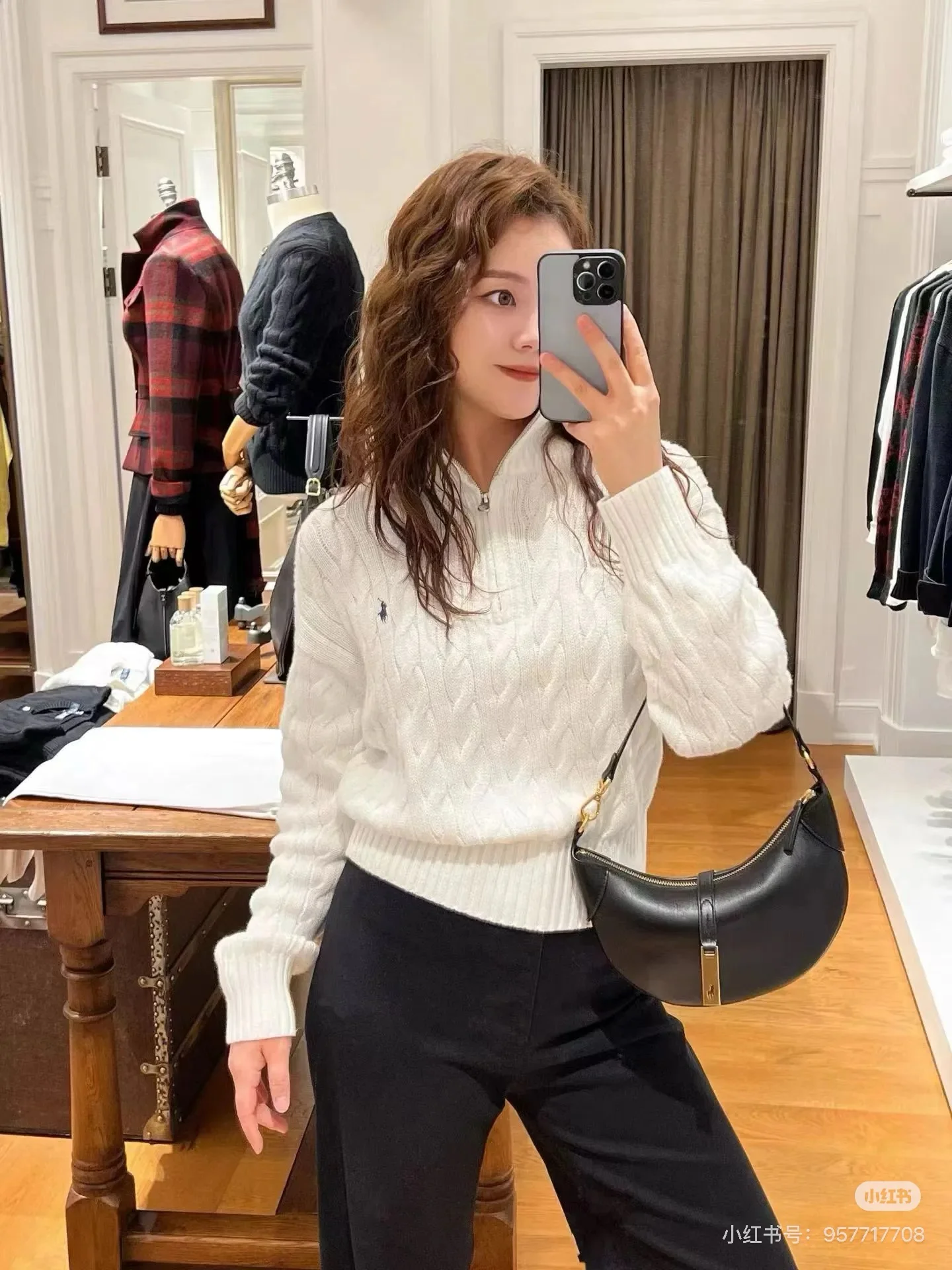 Ralp 25fw cable knit sweater