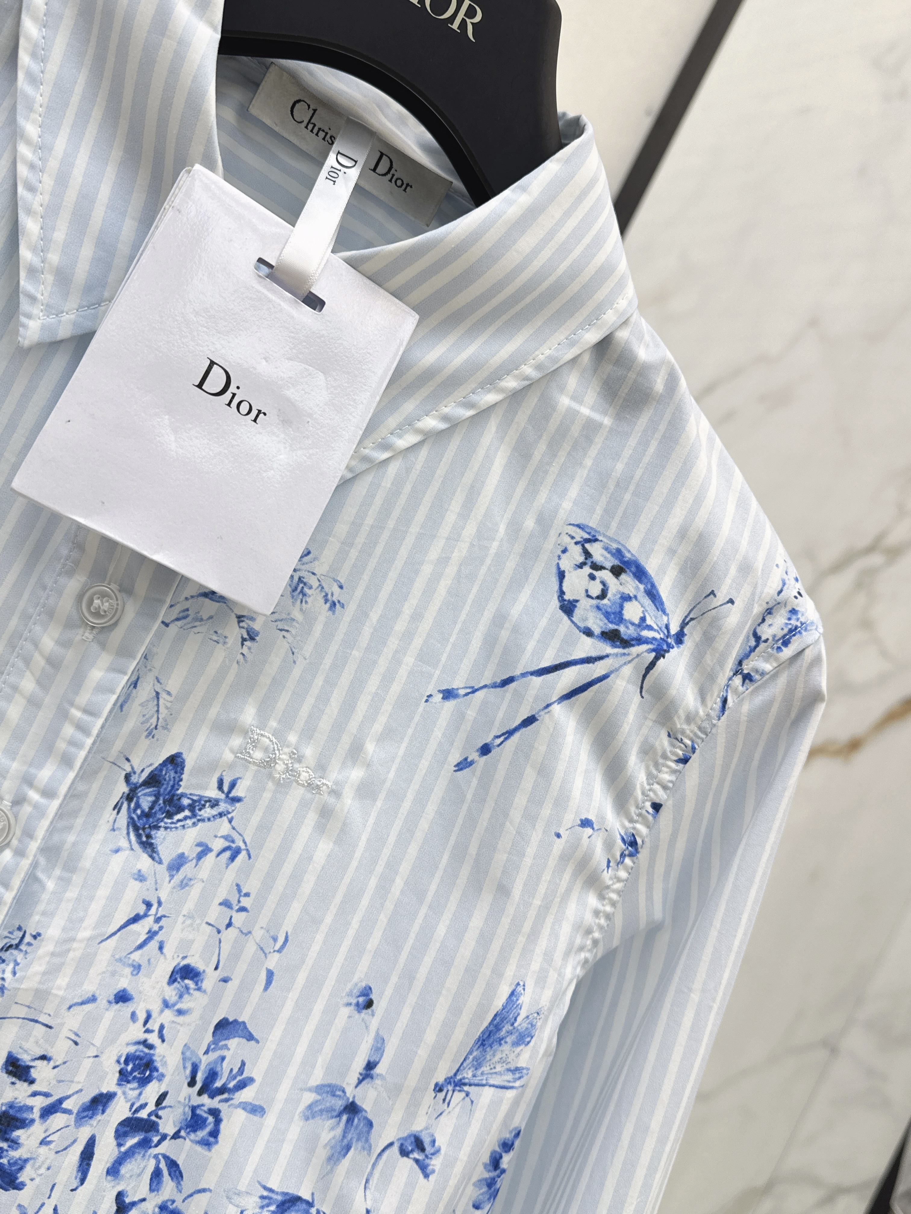 CD 26SS Striped Tie-Front Shirt