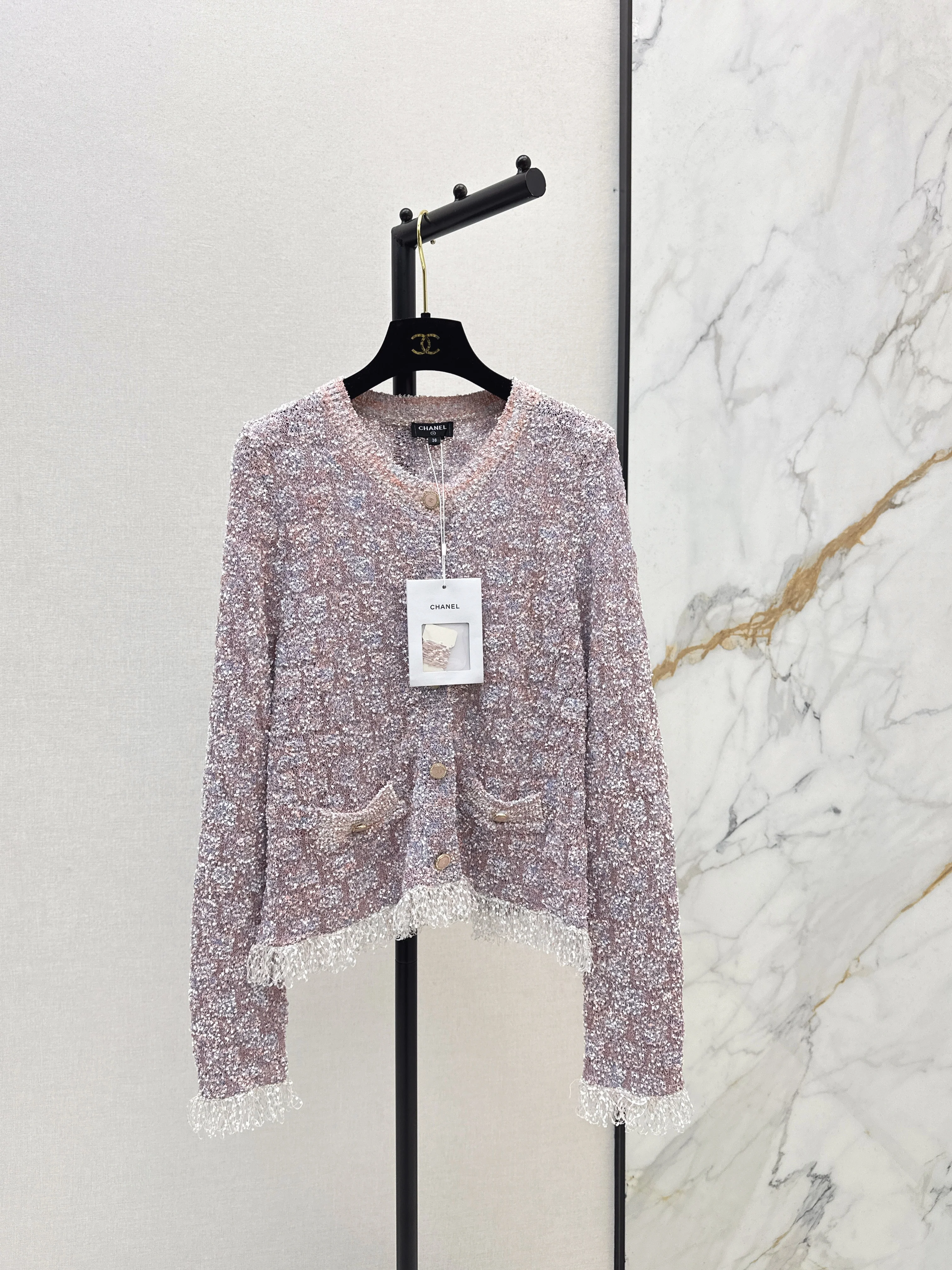 Chan 26ss tassel cardigan