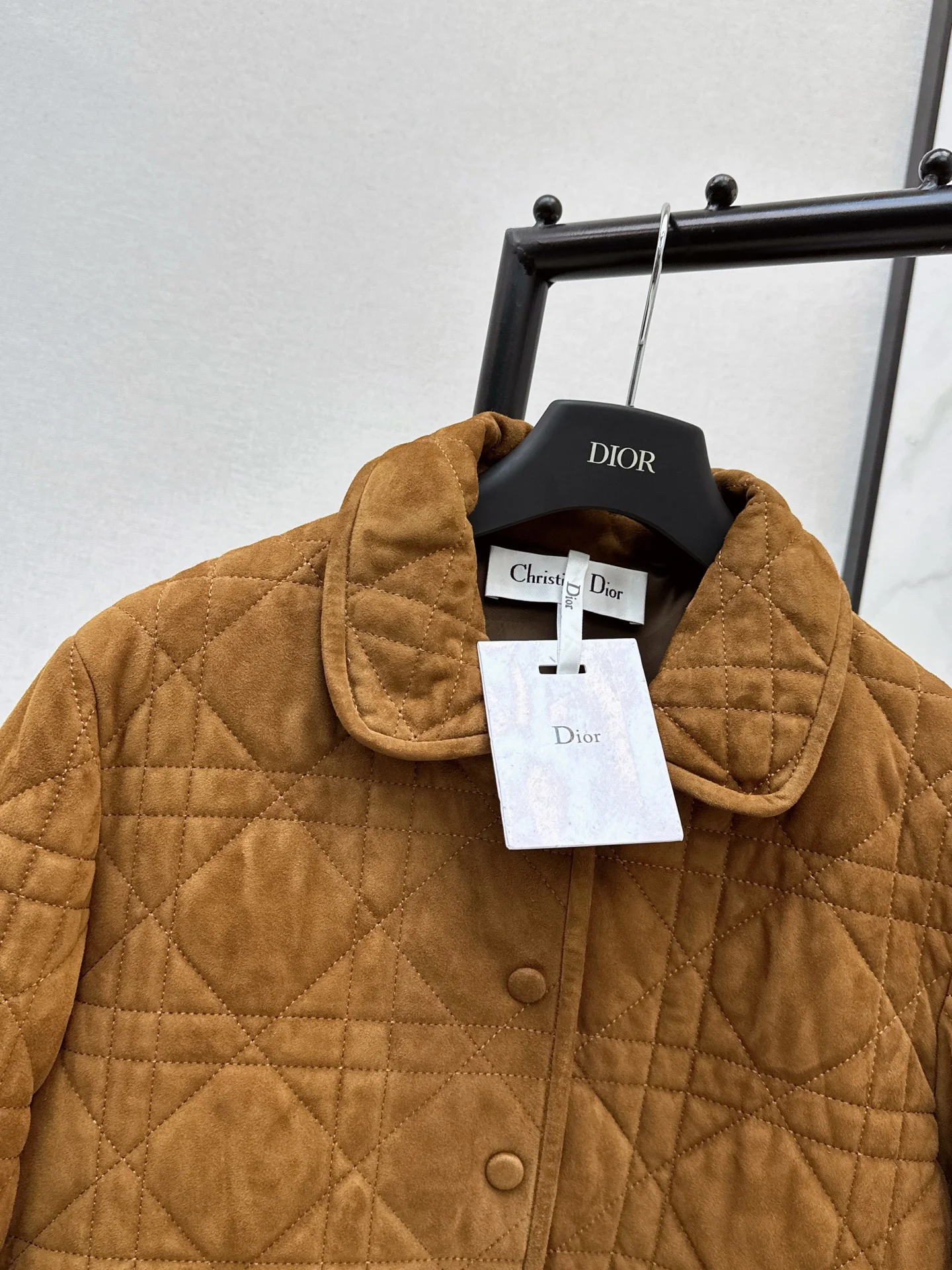 CD 25fw suede padded long jacket