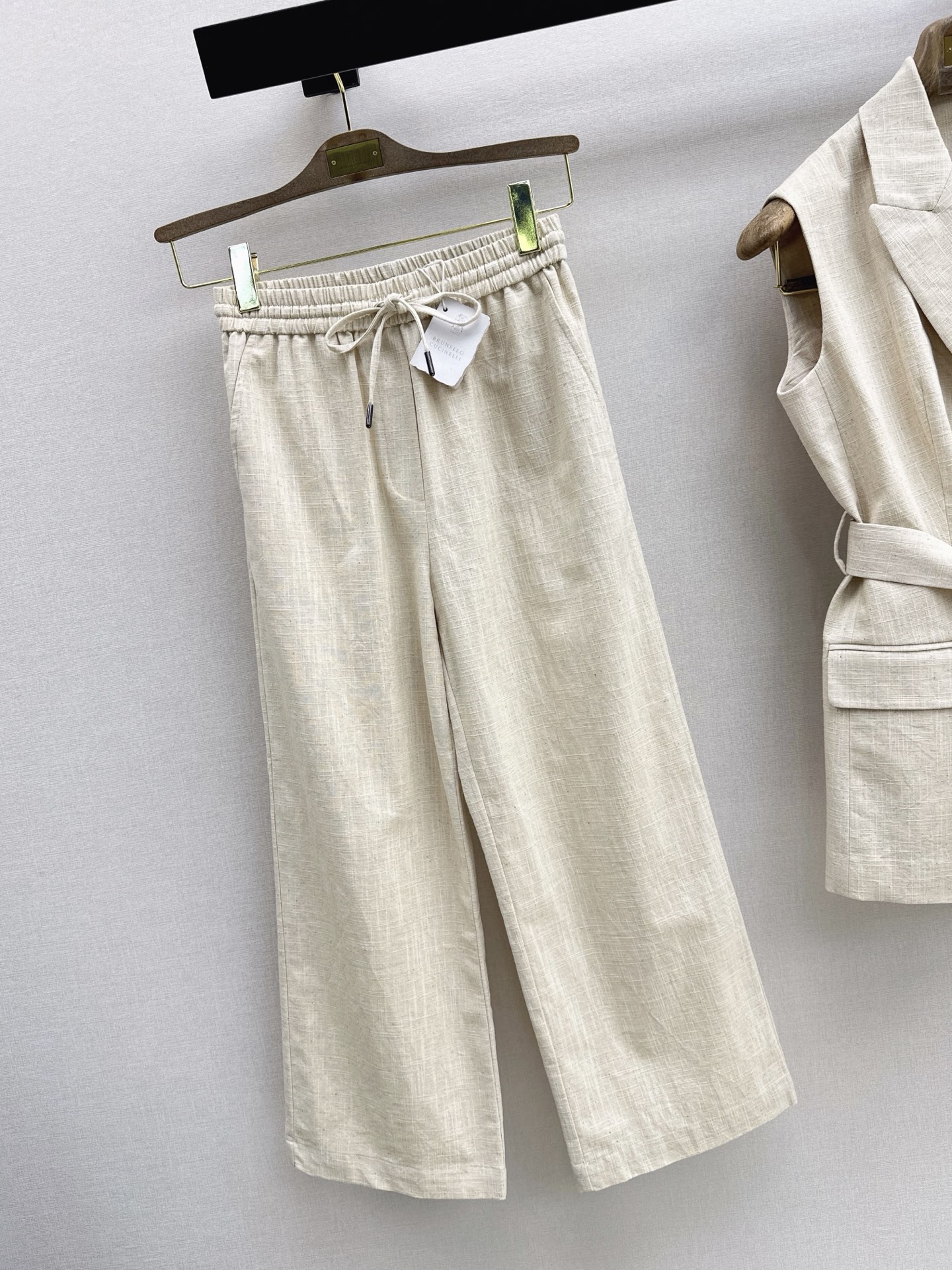 Brun 26ss linen cropped pants