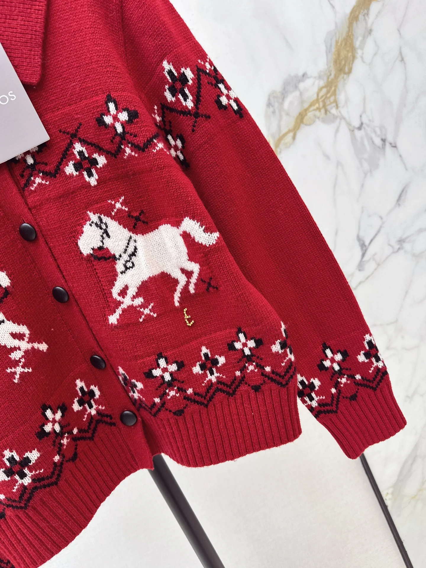 Erdo 26ss fair isle cardigan