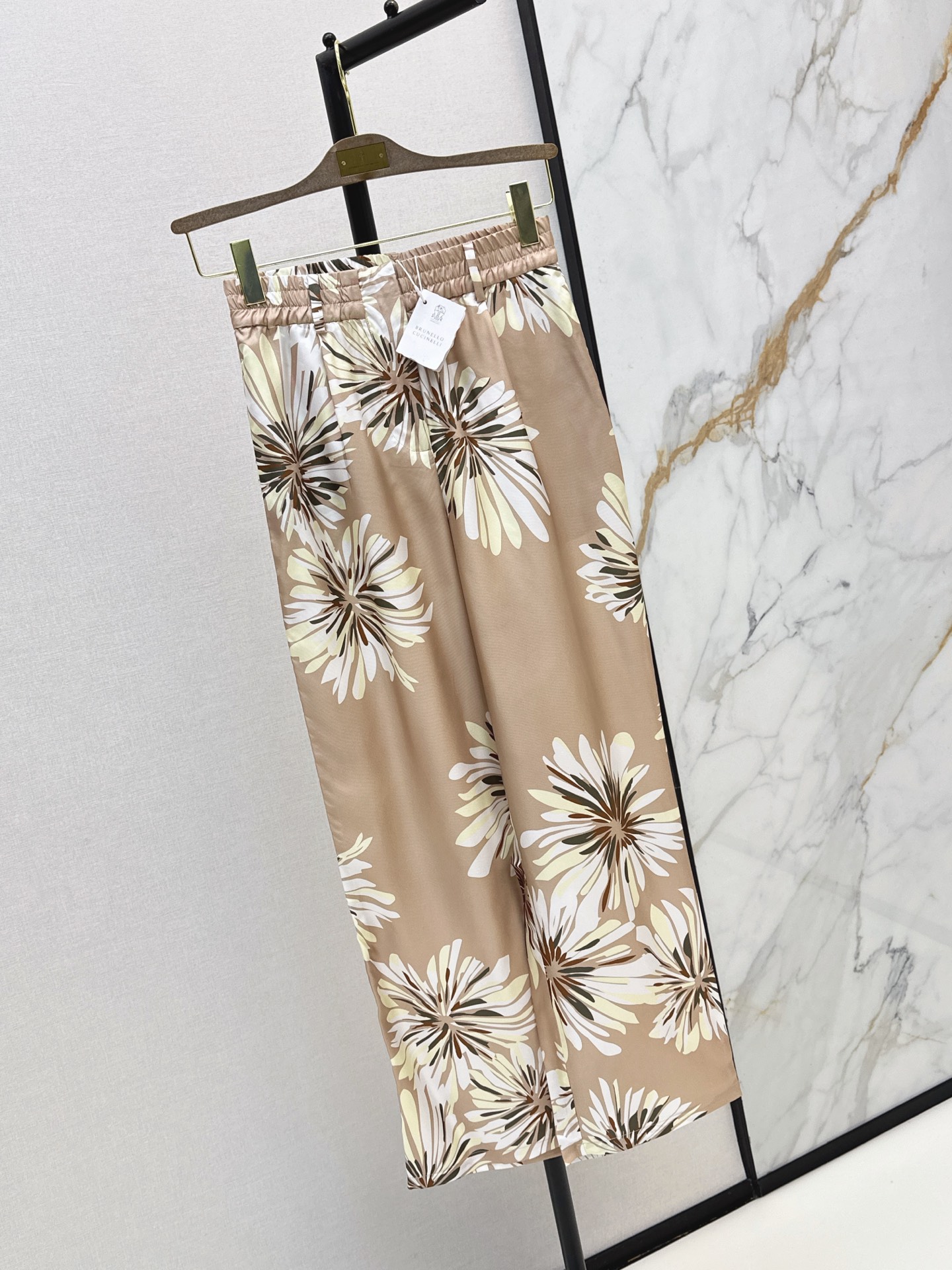 Brun 26ss print silk pants
