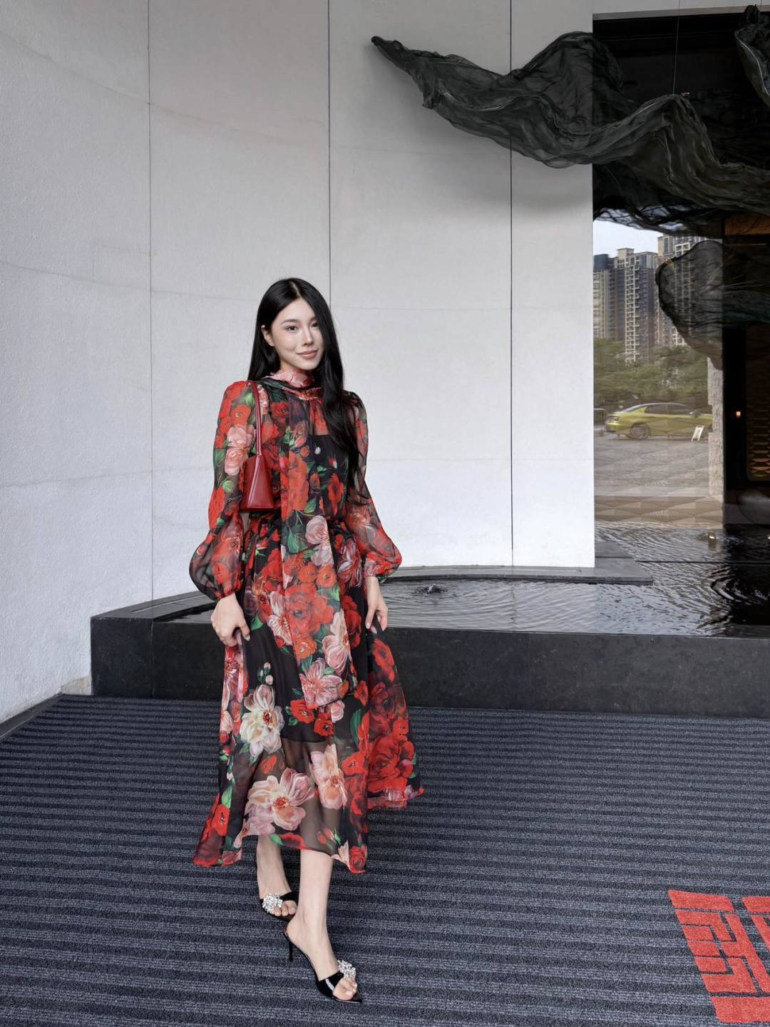 Dolc 26ss floarl print skirt